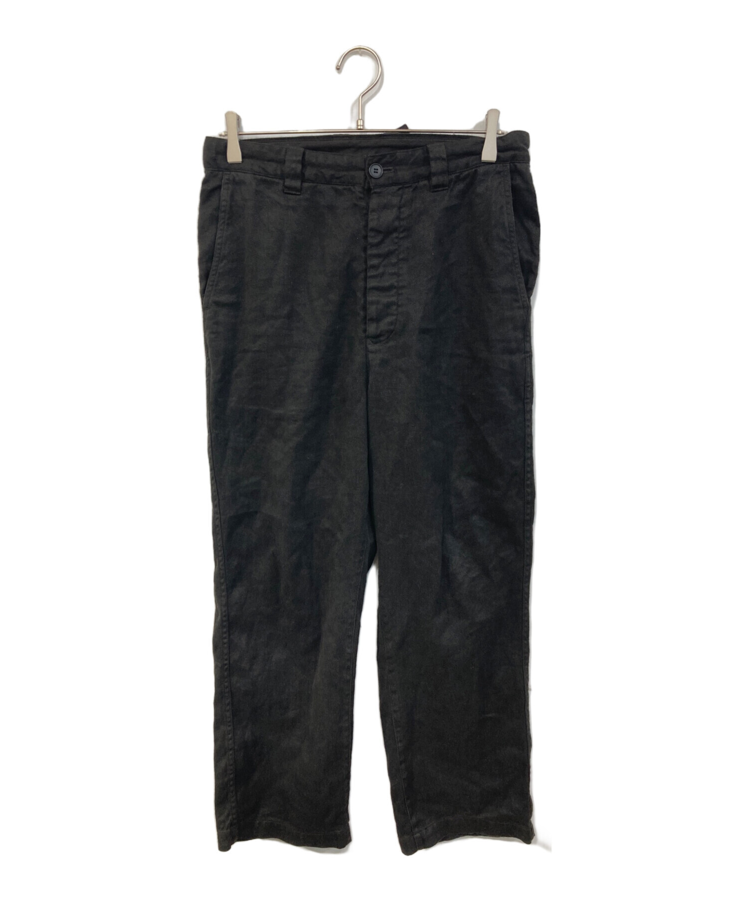 中古・古着通販】confect (コンフェクト) リネンワイドパンツ ブラック