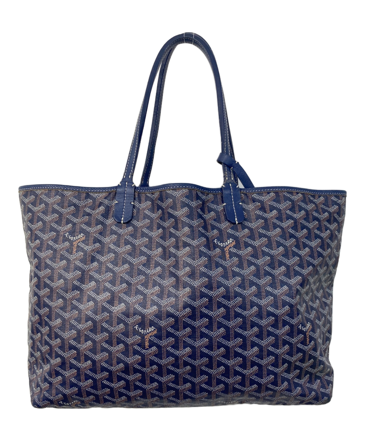 美品 サンルイ PM ブランド 中古・古着通販】GOYARD (ゴヤール) サンルイPMトートバッグ ネイビー