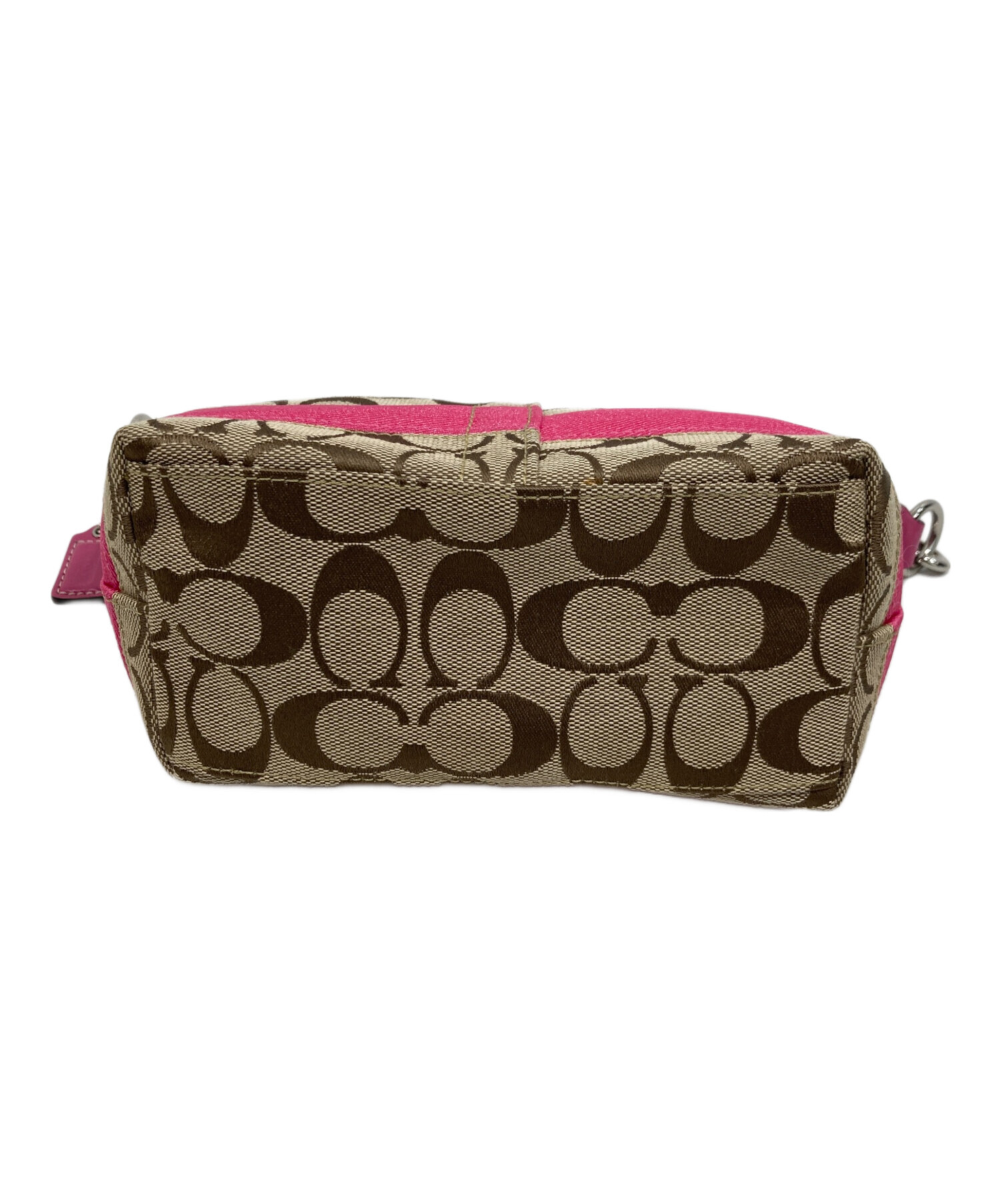 早期取引で割引★COACH★シグネチャー★ポーチ★ハンドバッグ★美品 中古・古着通販】COACH (コーチ) シグネチャーハンドバッグ ピンク