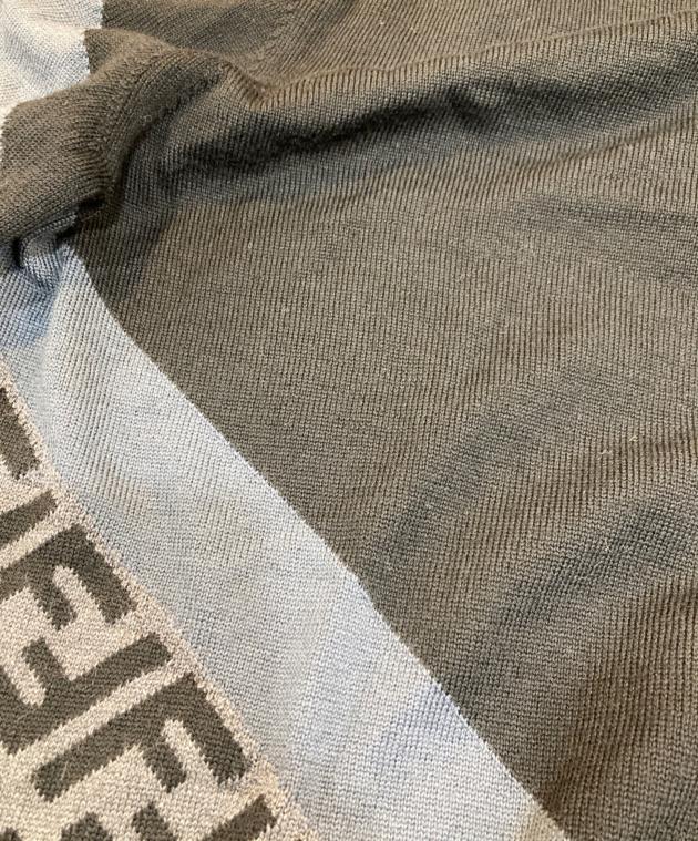 中古・古着通販】FENDI (フェンディ) FFズッカ柄ウールニット ブラック