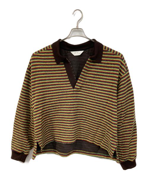 中古・古着通販】ANCELLM (アンセルム) WOOL BORDER SKIPPER SHIRT