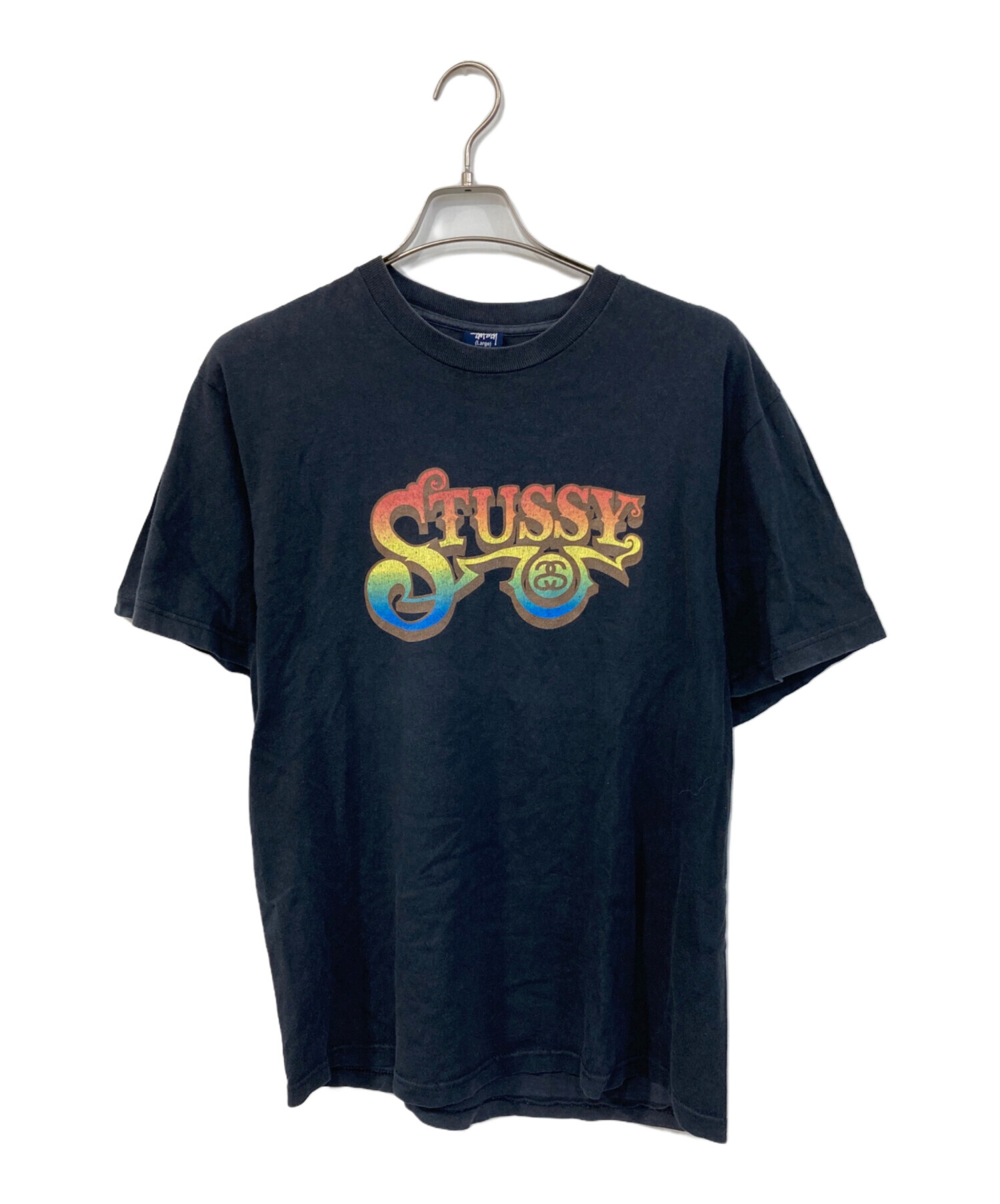 80s Stüssy ネイビー Tシャツ Lサイズ な 中古・古着通販】stussy (ステューシー) ロゴTシャツ ネイビー サイズ
