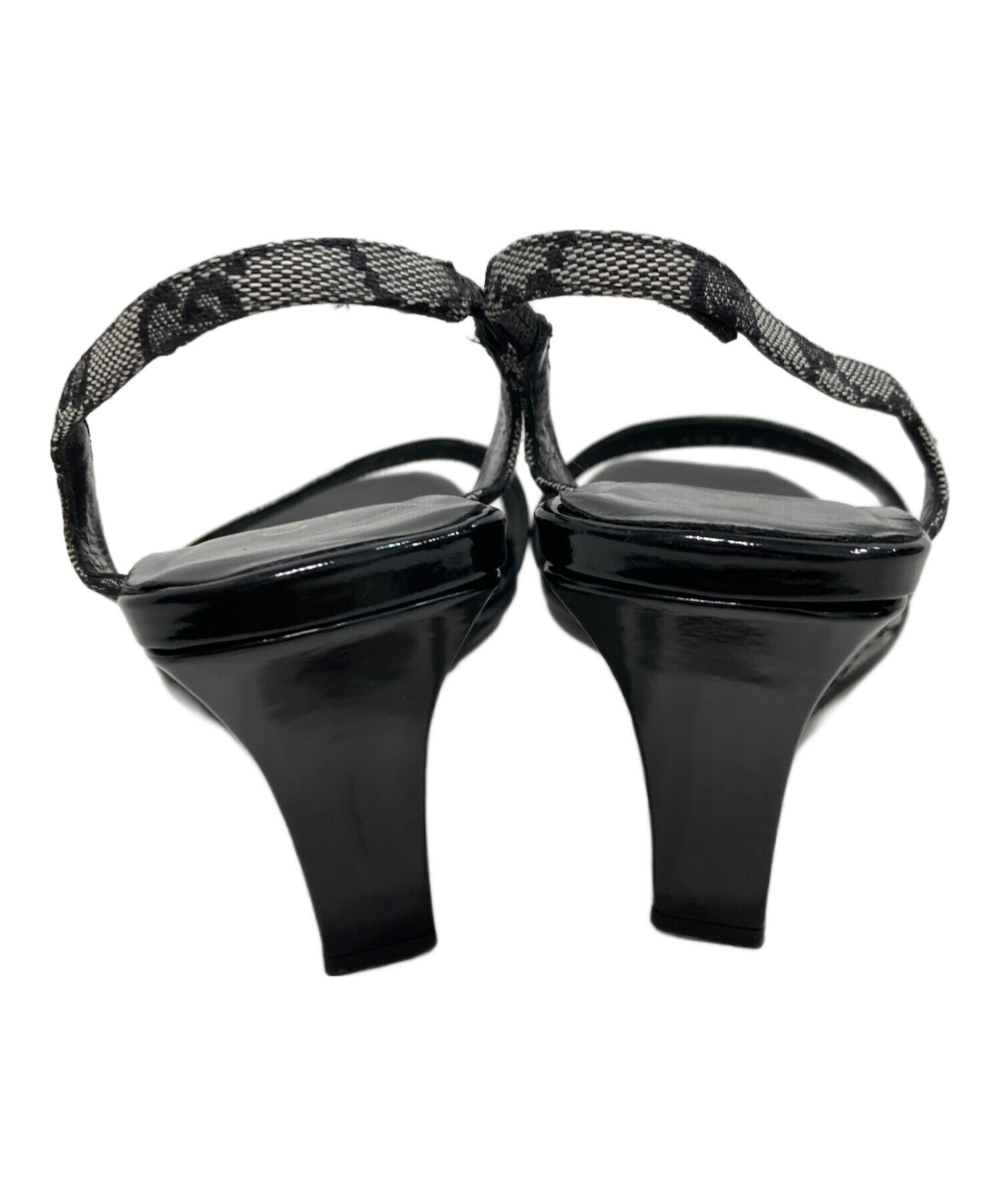 中古・古着通販】GUCCI (グッチ) ヒールサンダル グレー×ブラック