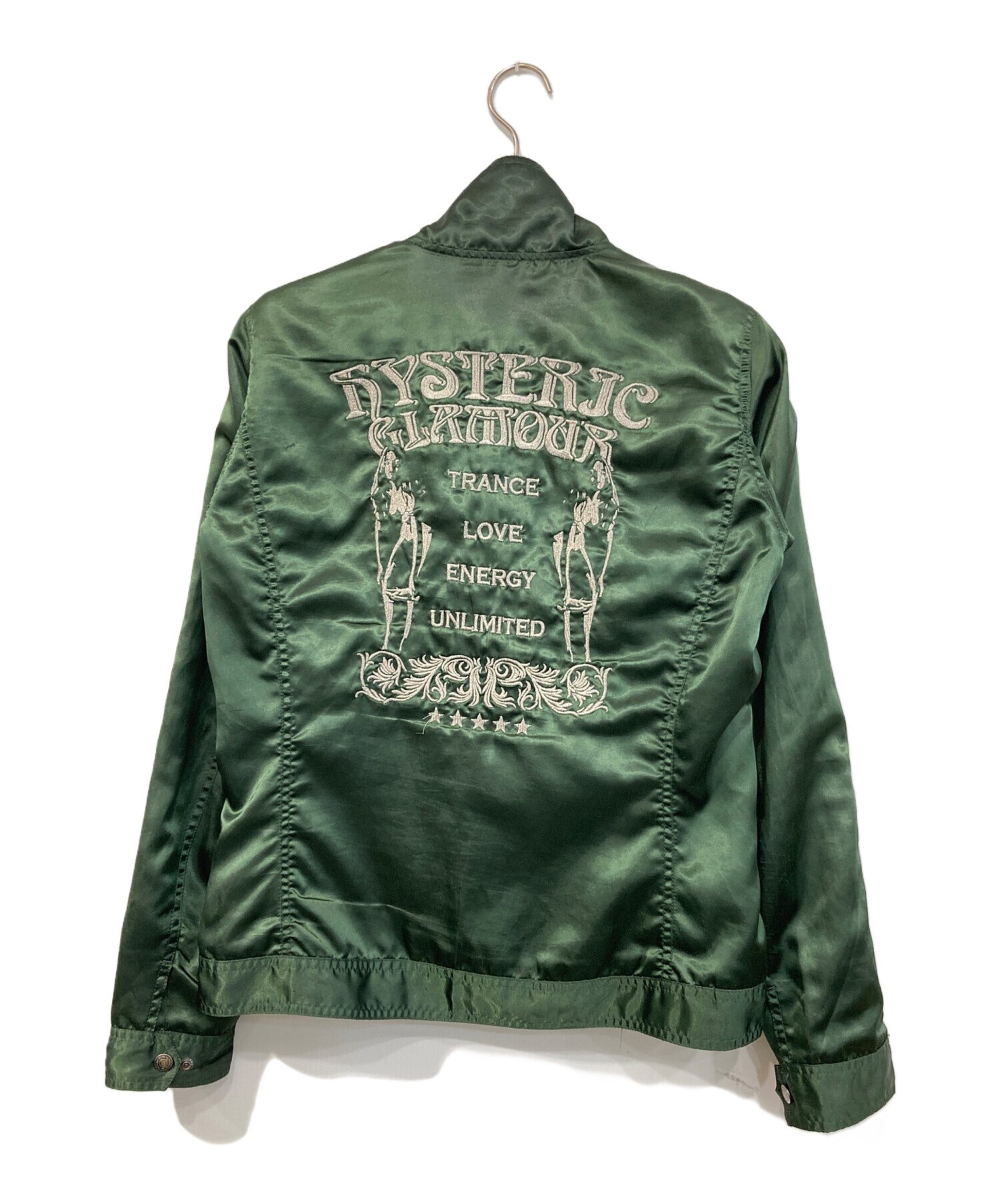 bx8. 希少！ HYSTERIC ジップ (ヒステリックグラマー) Glamour 中古・古着通販】Hysteric 緑 ナイロンジャケット GLAMOUR ジャケット・アウター