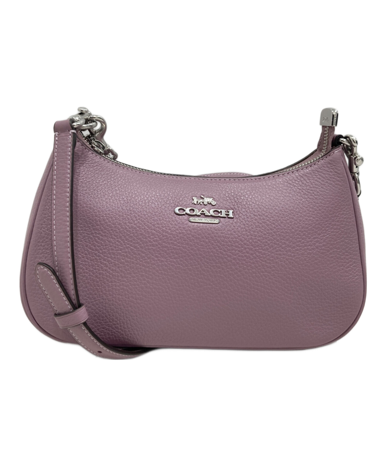 COACH コーチ タビーリストレット ショルダーバッグ FREE レザー パープル  レディース【中古】 中古・古着通販】COACH (コーチ) テリ ショルダー バッグ パープル