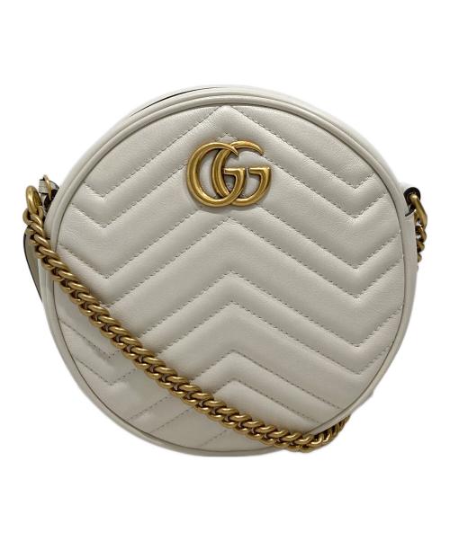 GUCCI グッチ ショルダーバッグ  白 【古着】【中古】【送料無料】 GUCCI - GUCCI グッチ ショルダーバッグ 白 【古着】【中古】【送料