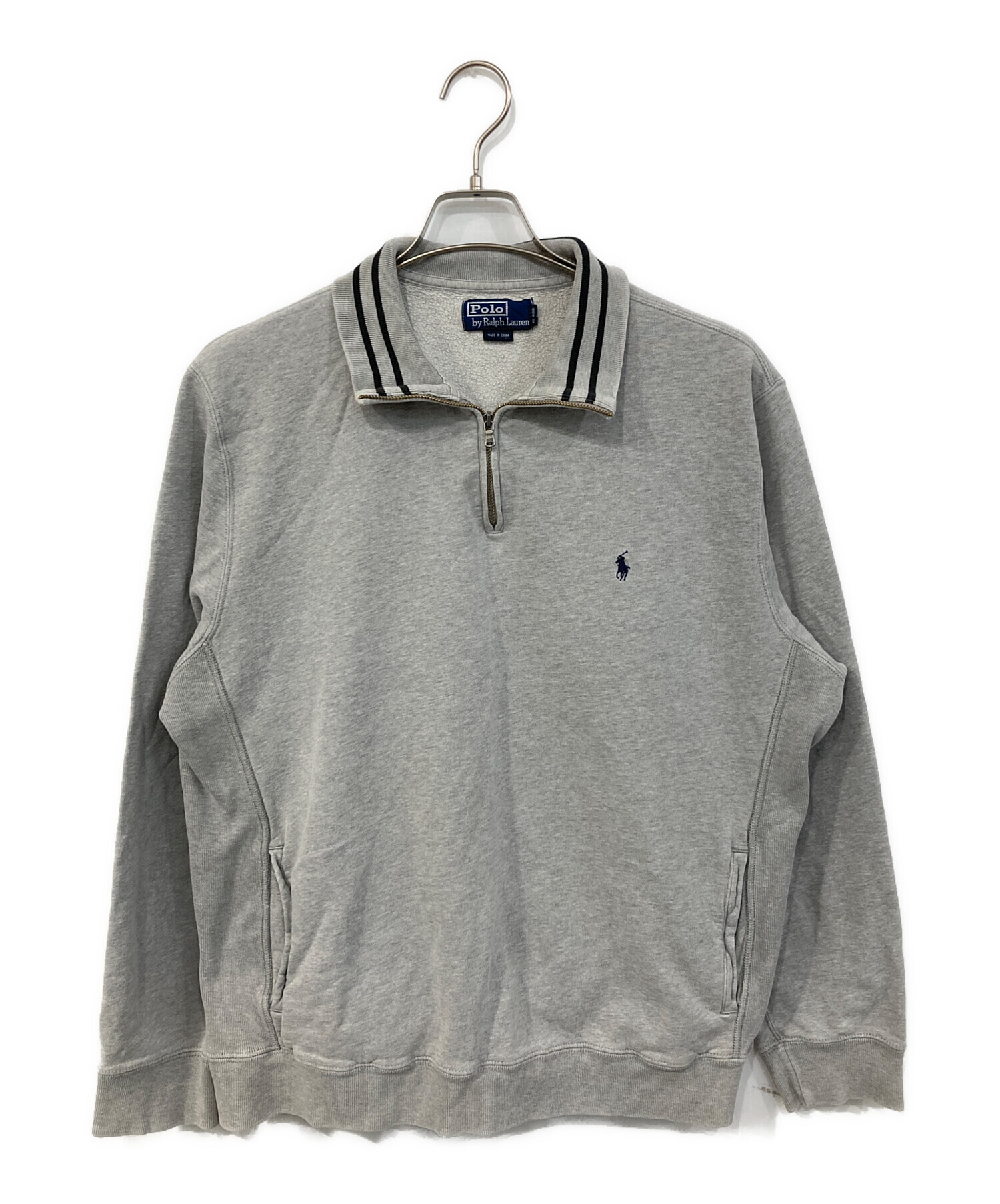 新品未使用 POLO ラルフローレン メンズ ハーフジップ グレー L 中古・古着通販】POLO RALPH LAUREN (ポロ・ラルフローレン) ハーフ