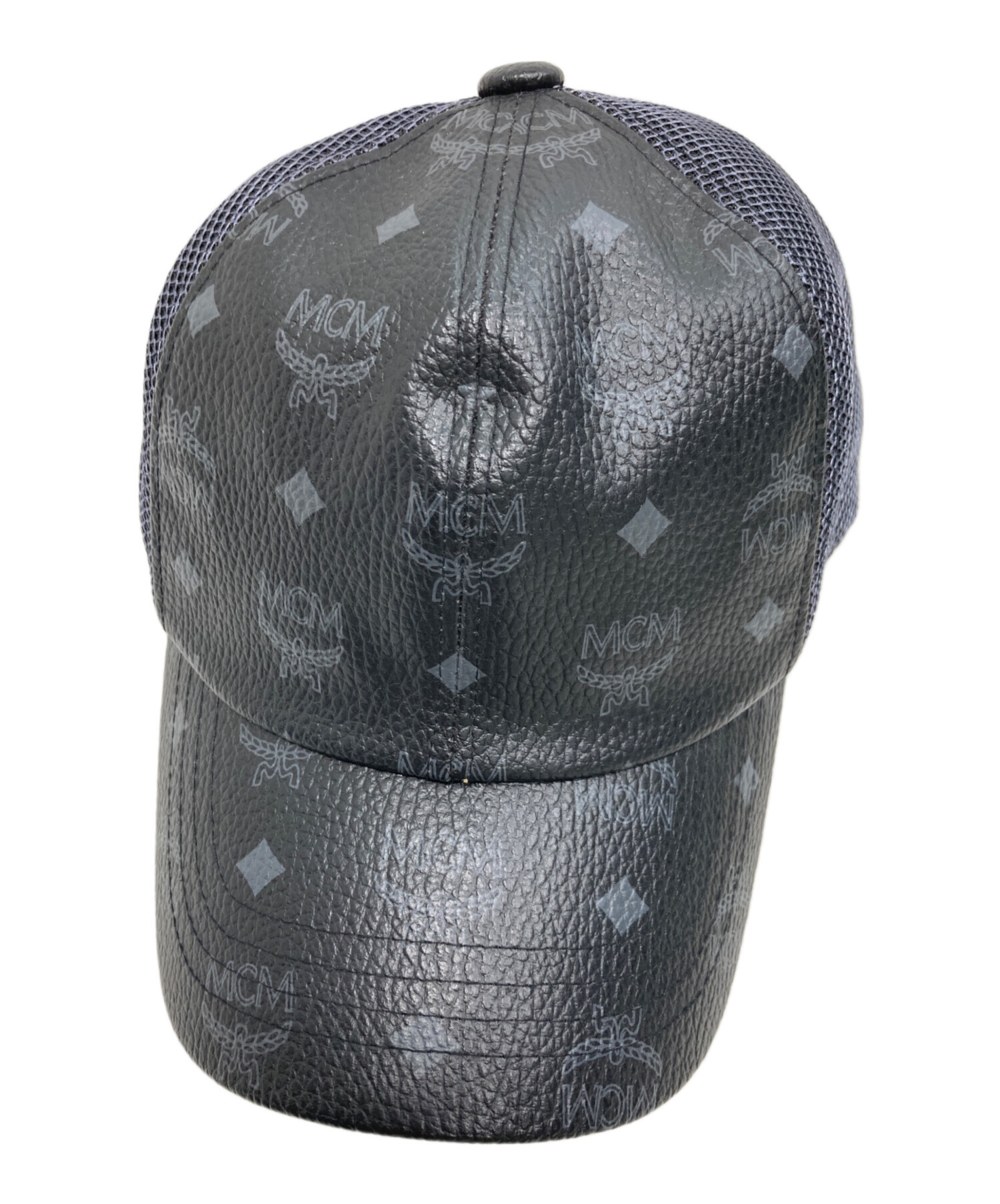 中古・古着通販】MCM (エムシーエム) メッシュレザーキャップ ブラック