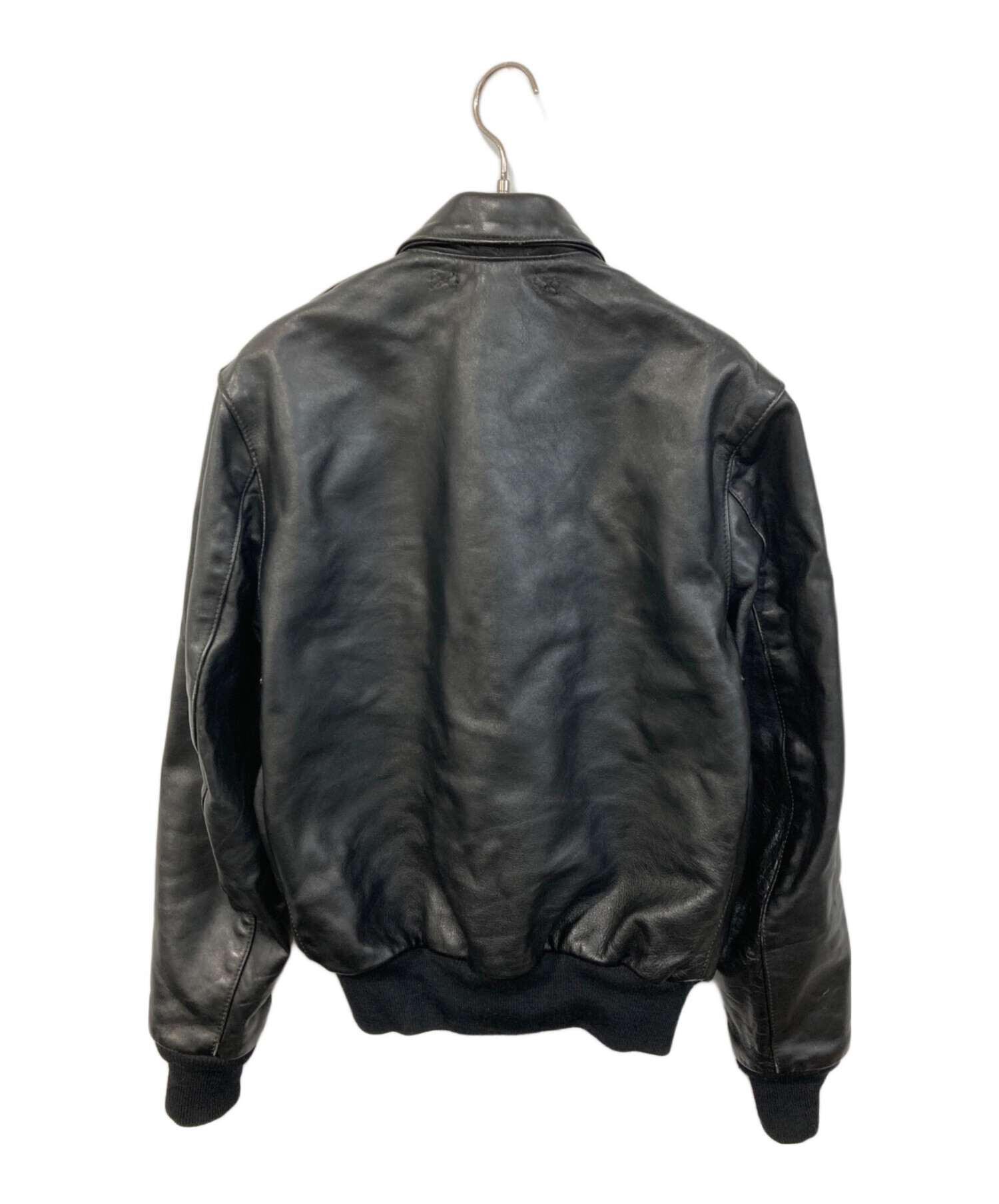 vanson レザー ジャケット ブラック&グレー 中古・古着通販】VANSON (バンソン) TYPE A-2レザージャケット