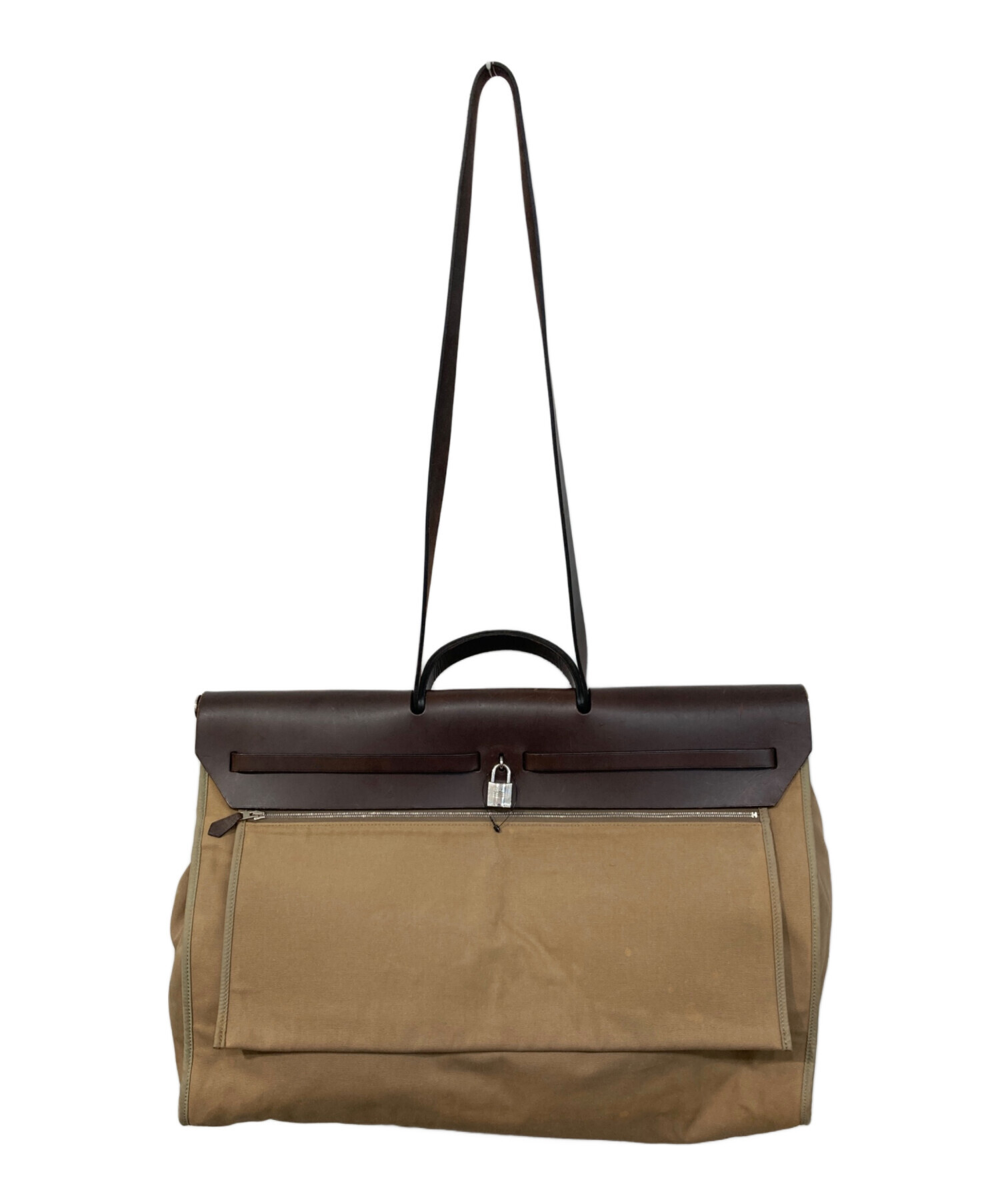 中古・古着通販】HERMES (エルメス) エールバッグジップ50 ブラウン 