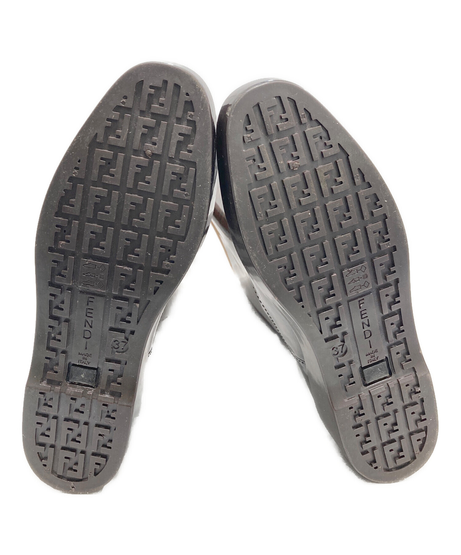 中古・古着通販】FENDI (フェンディ) ズッカ柄レインブーツ ブラウン