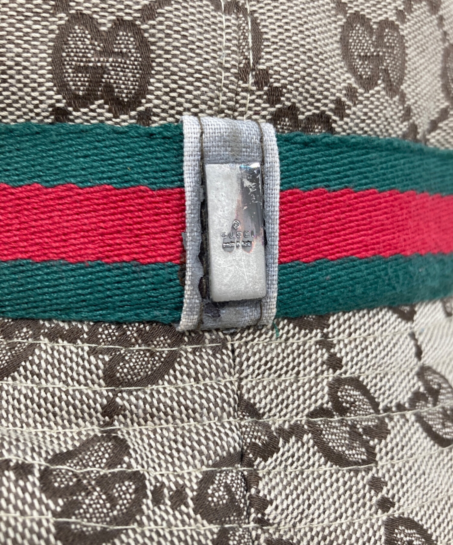 中古・古着通販】GUCCI (グッチ) GGキャンバスバケットハット ベージュ