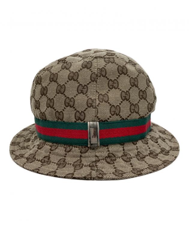 中古・古着通販】GUCCI (グッチ) GGキャンバスバケットハット ベージュ