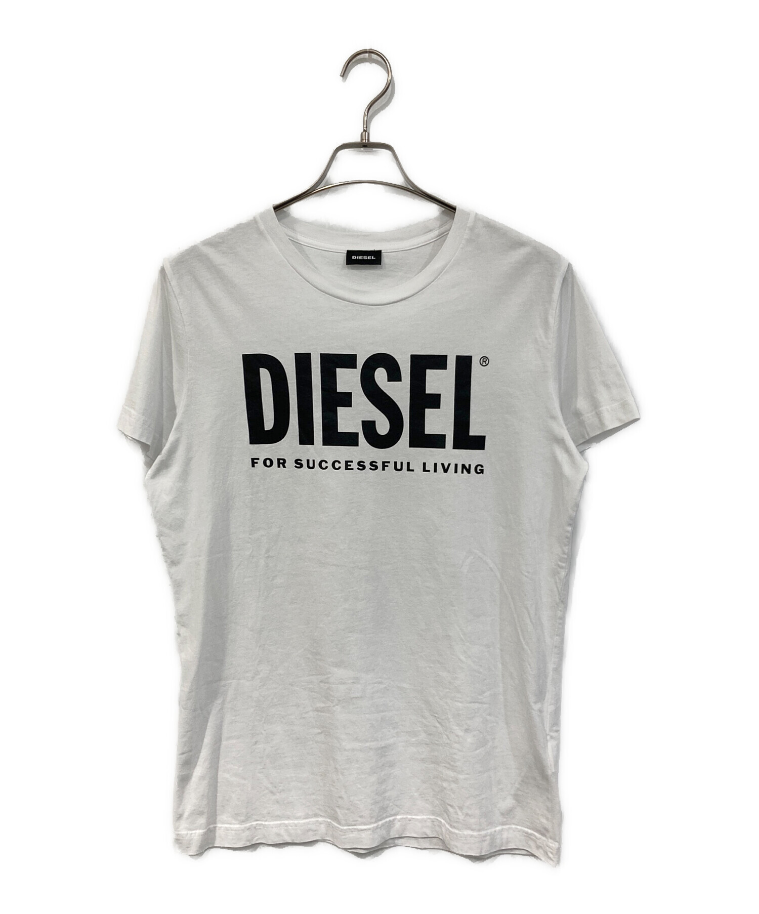 中古・古着通販】DIESEL (ディーゼル) ロゴTEE ホワイト サイズ:SIZE L