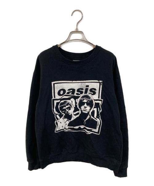 中古・古着通販】oasis (オアシス) プリントスウェット ブラック 