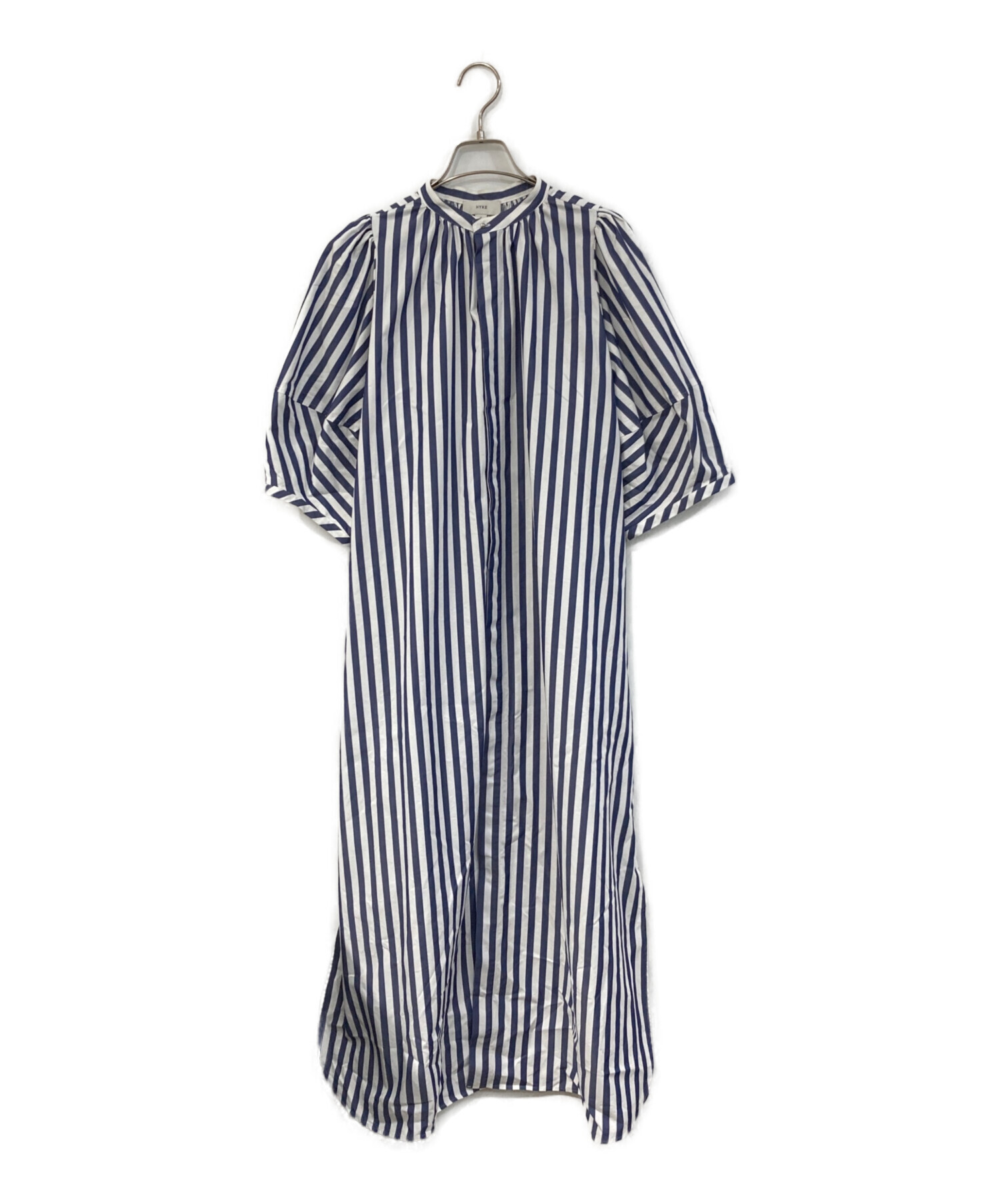 中古・古着通販】HYKE (ハイク) T C STRIPED BALLOON SLEEVE DRESS/T C 