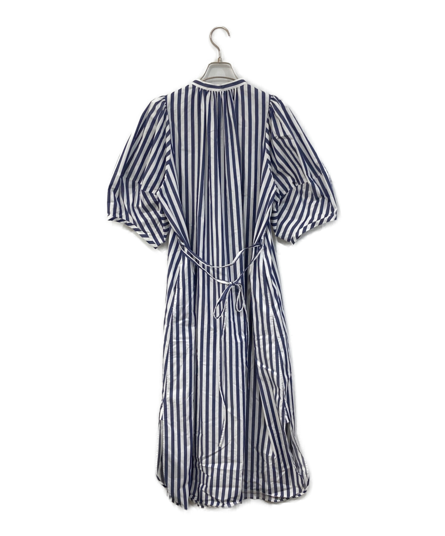 中古・古着通販】HYKE (ハイク) T C STRIPED BALLOON SLEEVE DRESS/T C