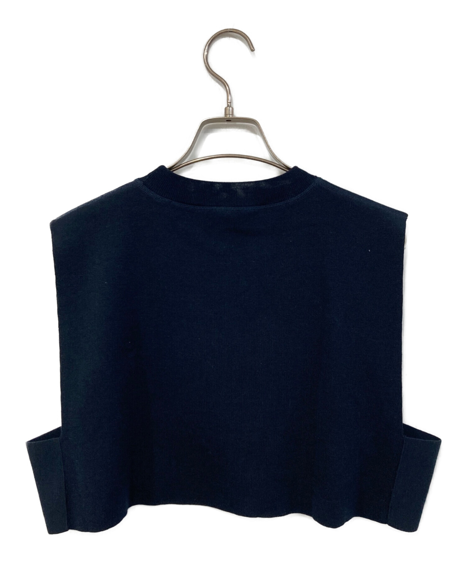 中古・古着通販】HYKE (ハイク) CROPPED TOP SWEATER ネイビー サイズ