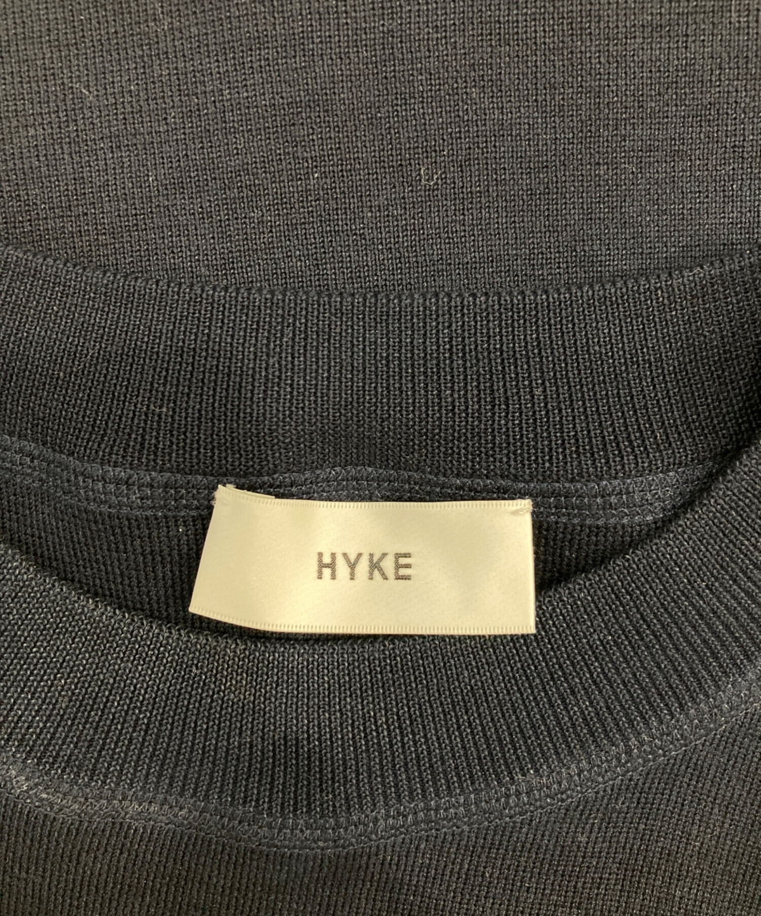 中古・古着通販】HYKE (ハイク) CROPPED TOP SWEATER ネイビー サイズ