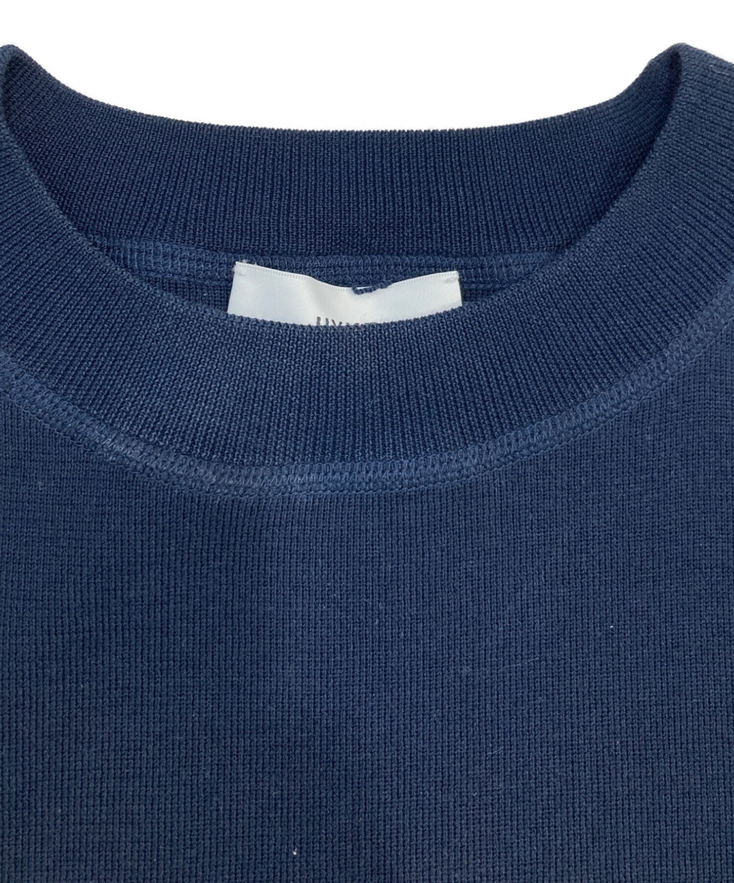 中古・古着通販】HYKE (ハイク) CROPPED TOP SWEATER ネイビー サイズ