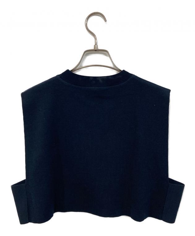 中古・古着通販】HYKE (ハイク) CROPPED TOP SWEATER ネイビー サイズ