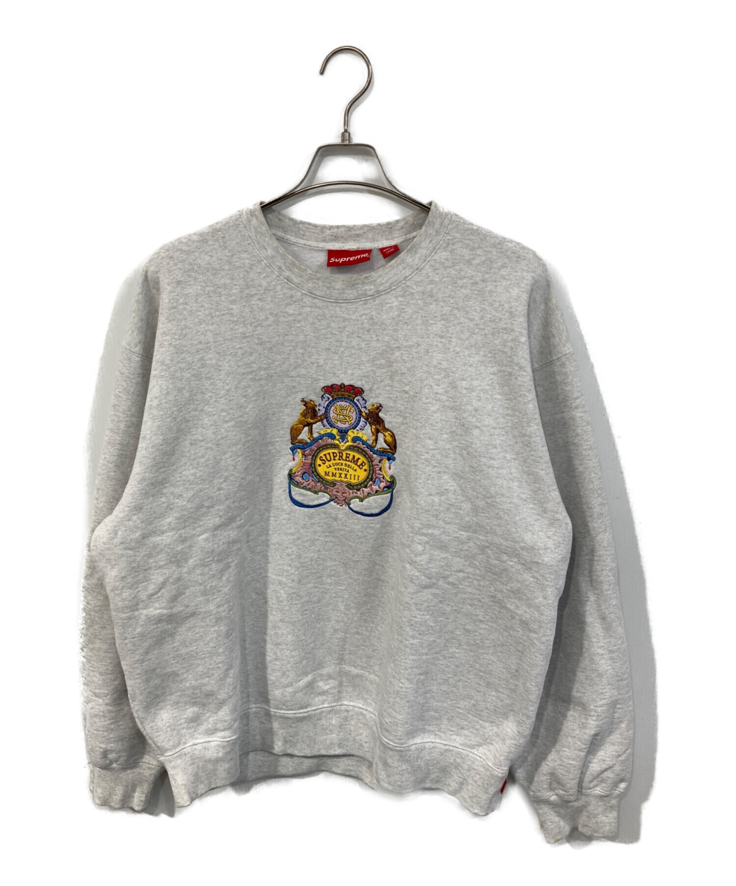 中古・古着通販】SUPREME (シュプリーム) Crest Crewneck グレー