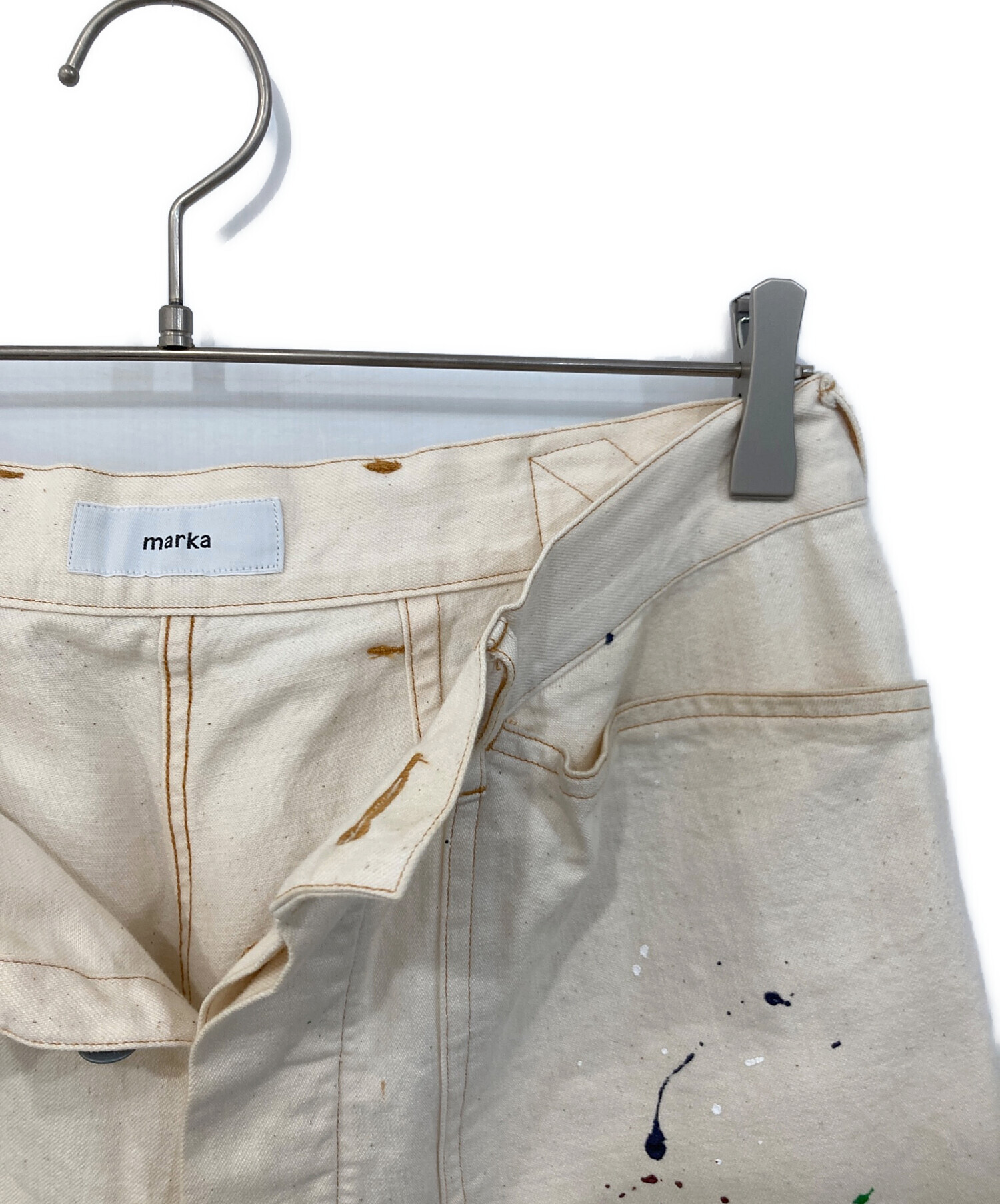 中古・古着通販】MARKA (マーカ) M-35 PAINTED PANTS ホワイト サイズ