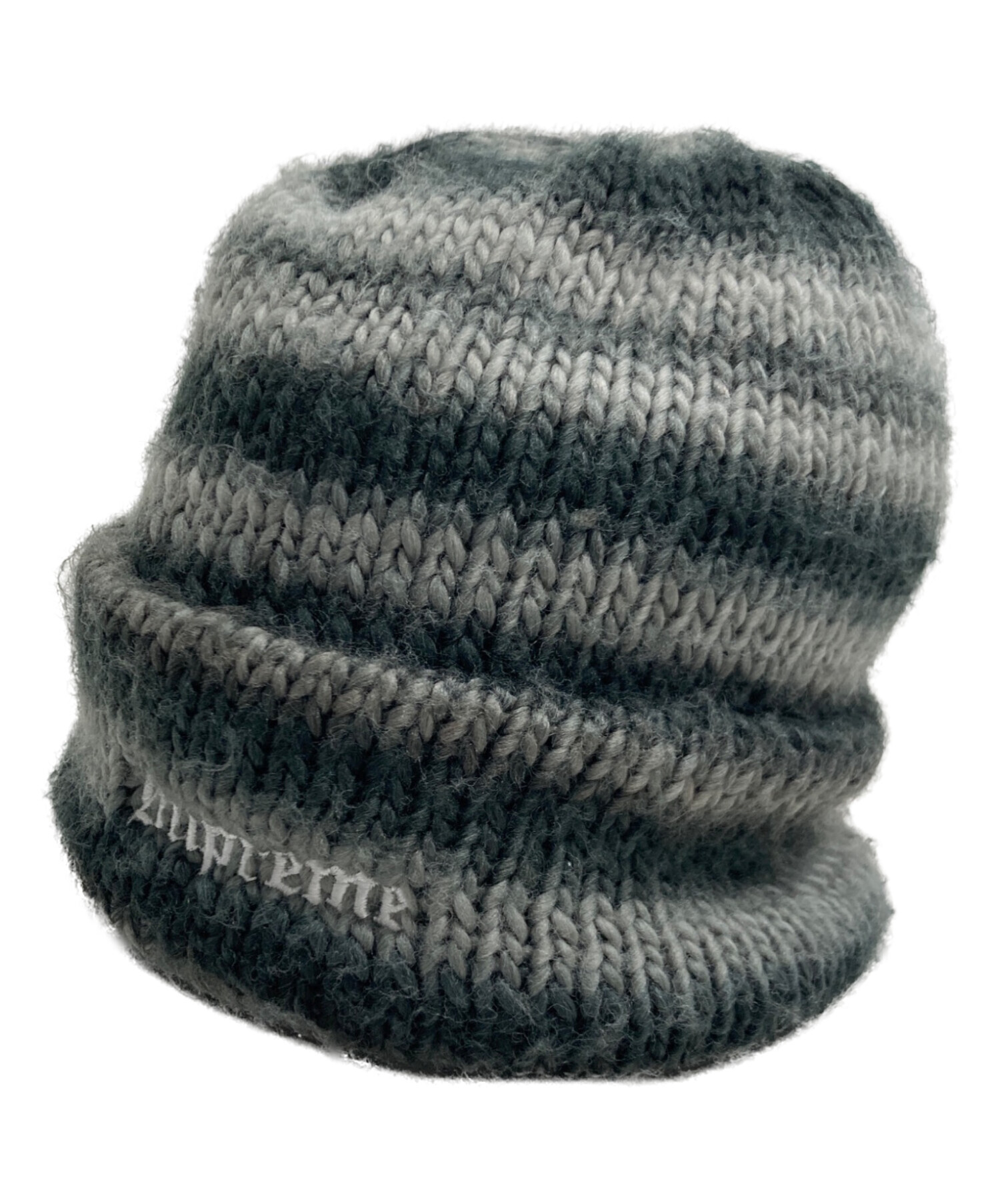 シュプリーム　Supreme Ombre Stripe Beanie ビーニー 中古・古着通販】SUPREME (シュプリーム) Ombre Stripe Beanie グレー