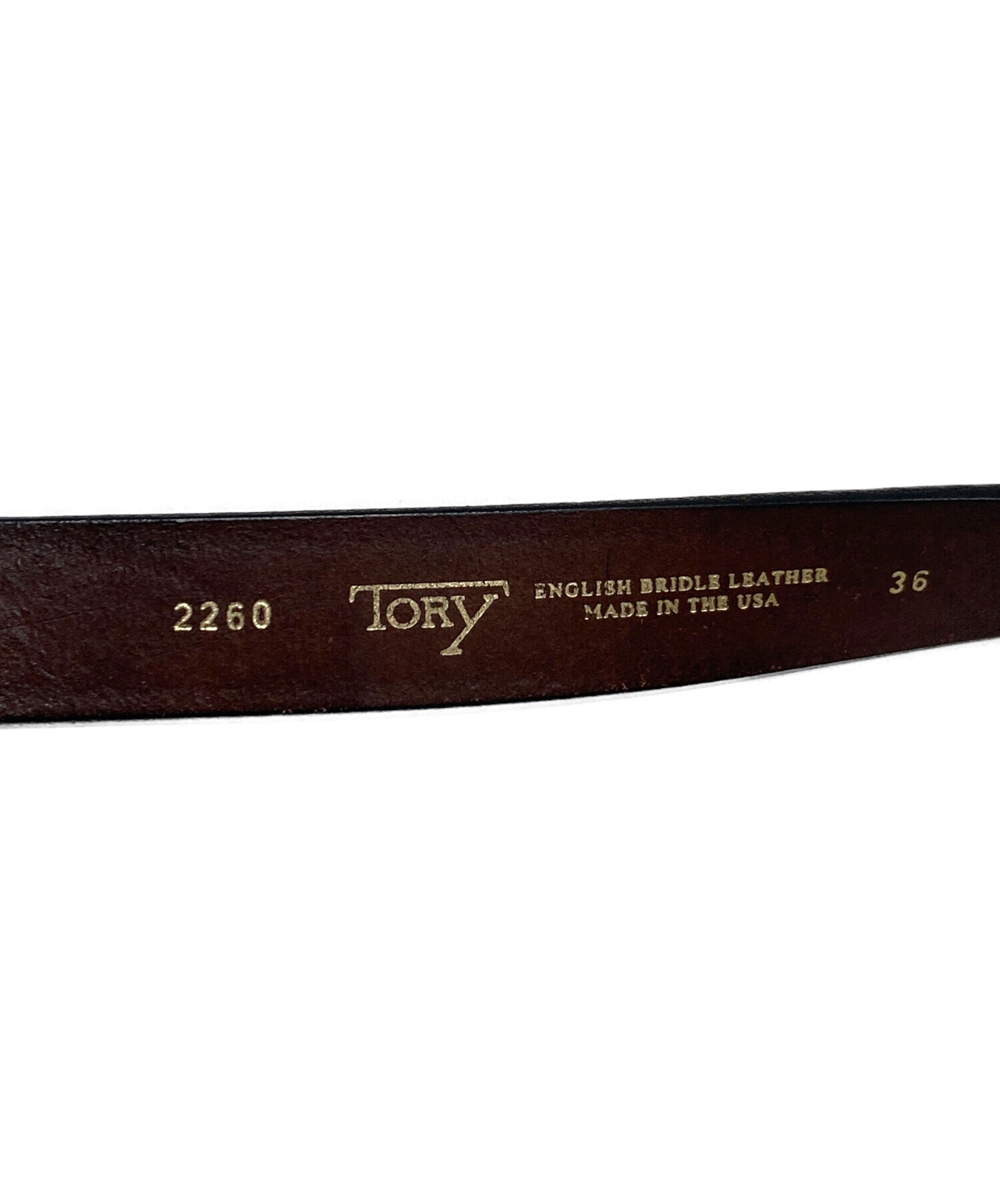 中古・古着通販】TORY (トリー) レザーベルト ブラウン サイズ:36