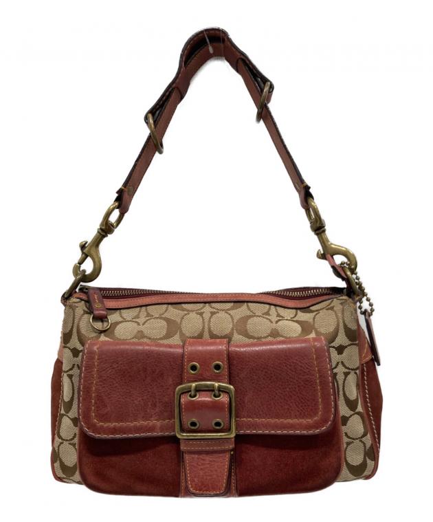 中古・古着通販】COACH (コーチ) ワンショルダーバッグ レッド