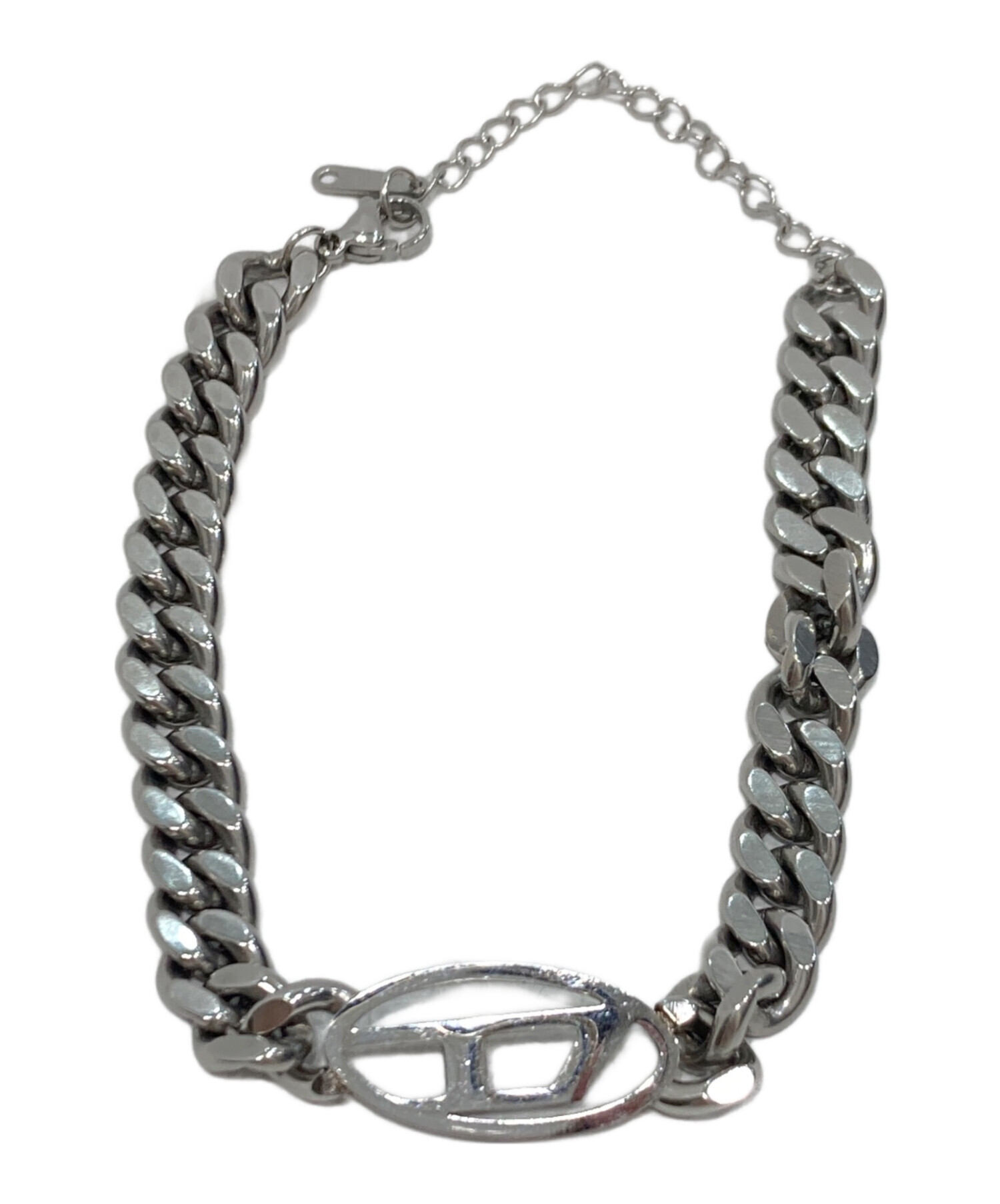 中古・古着通販】DIESEL (ディーゼル) Dロゴブレスレッド シルバー