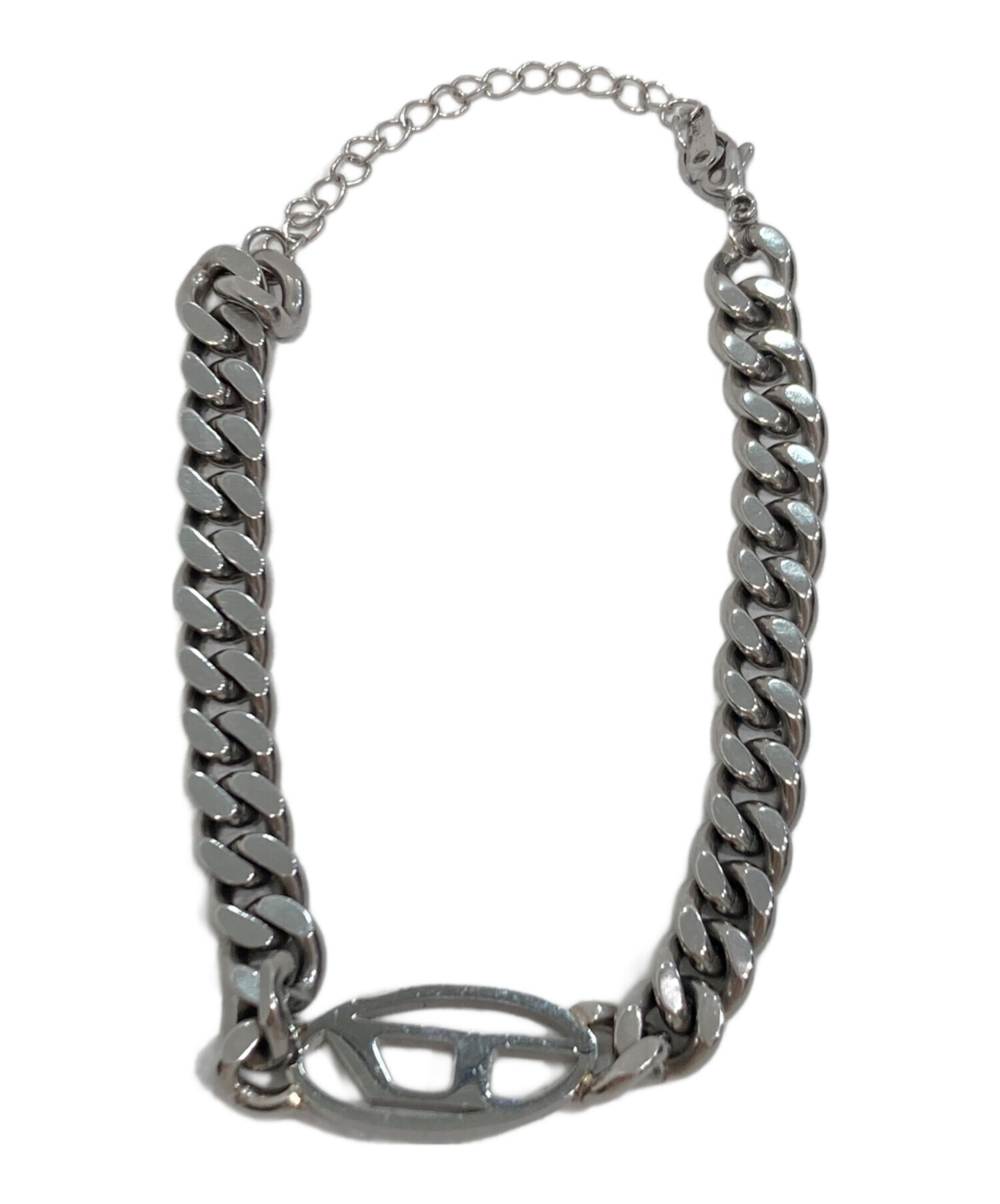 中古・古着通販】DIESEL (ディーゼル) Dロゴブレスレッド シルバー
