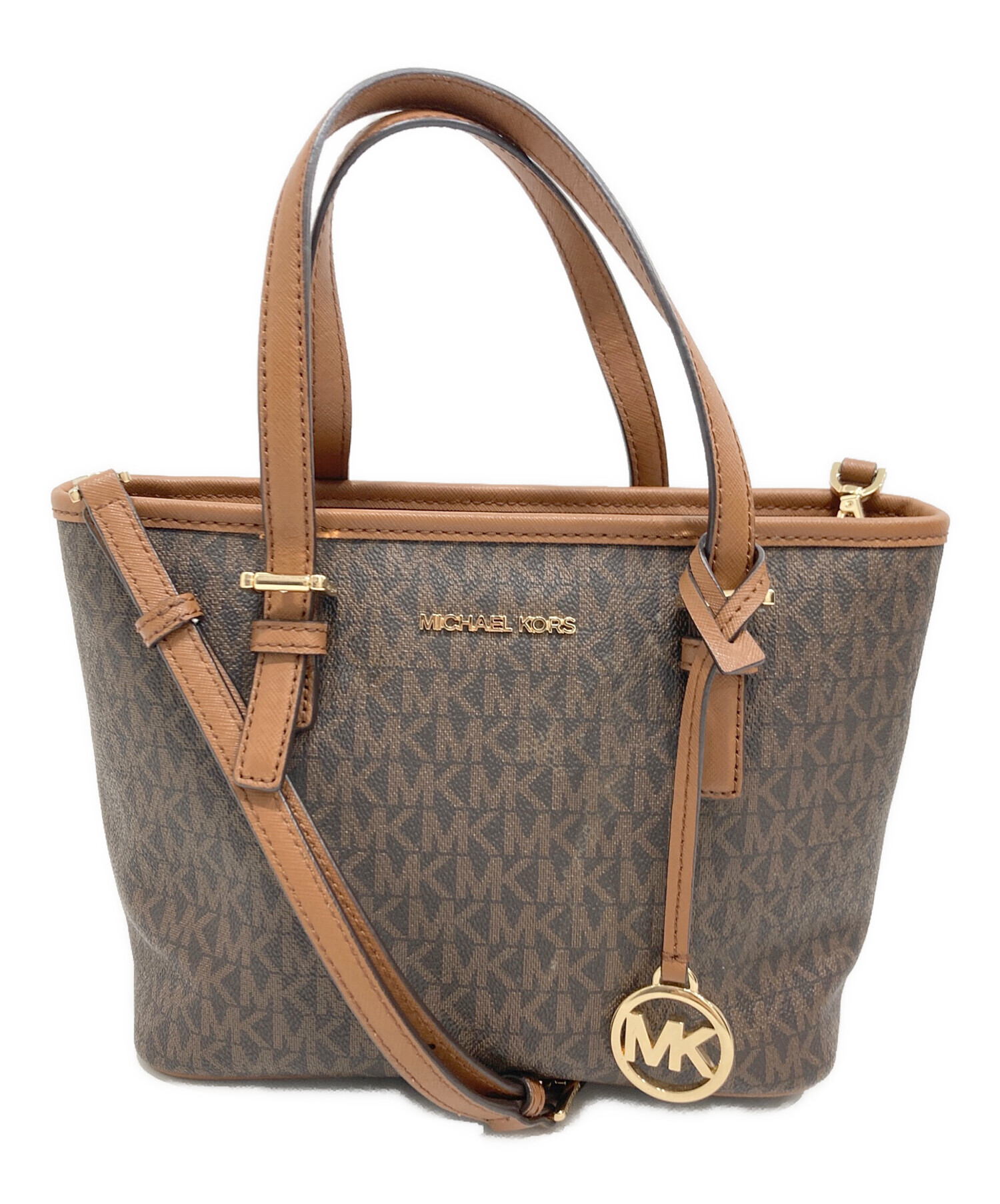 美品MICHAEL KORS 2WAYショルダーバッグ ブラウン 中古・古着通販】MICHAEL KORS (マイケルコース) 2WAYショルダーバッグ
