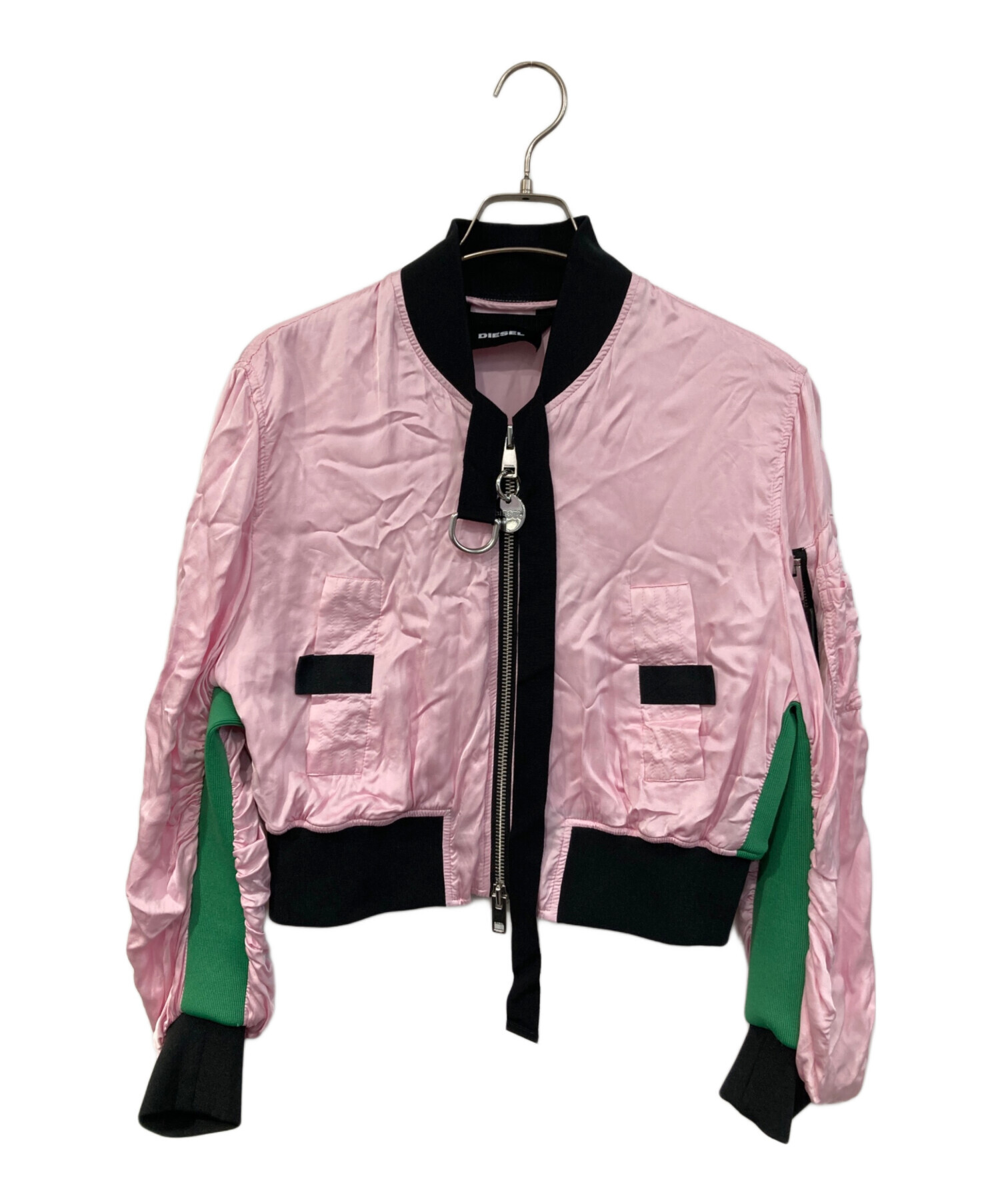お値下げ最後！DIESELピンクベージュブルゾンXS 中古・古着通販】DIESEL (ディーゼル) ジップアップブルゾン ピンク