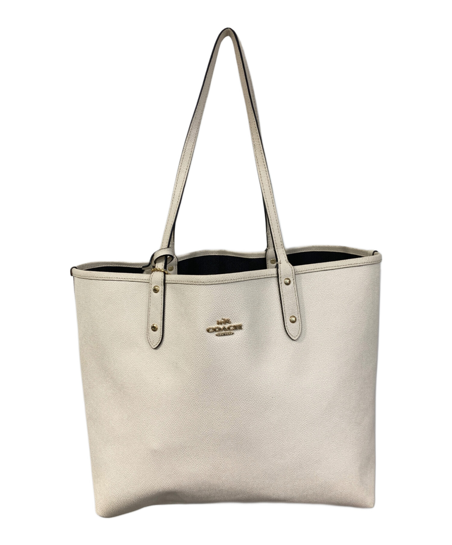 【未使用品】COACH コーチ トートバッグ シグネチャー リバーシブル 中古・古着通販】COACH (コーチ) リバーシブルトートバッグ アイボリー