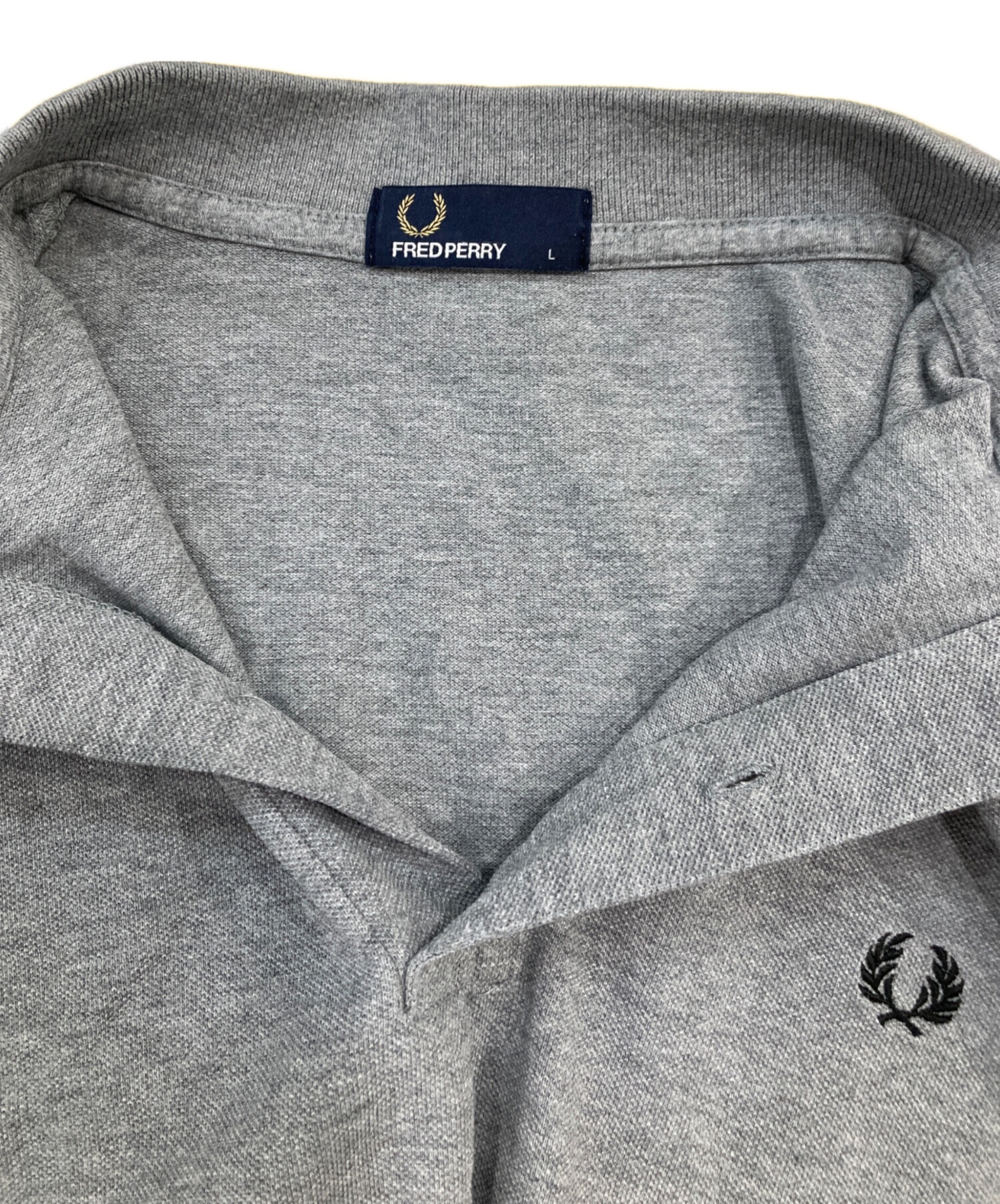 中古・古着通販】FRED PERRY (フレッドペリー) ロゴポロシャツ グレー