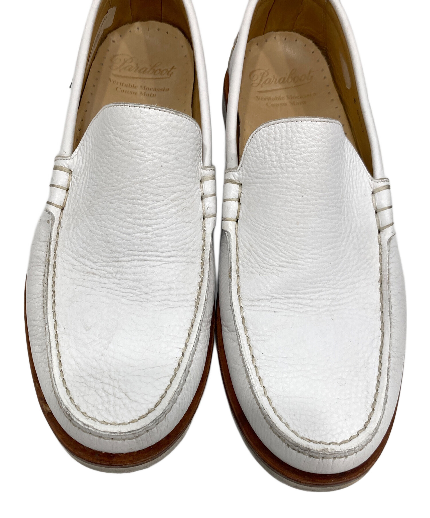 中古・古着通販】PARABOOT (パラブーツ) レザースリッポン ホワイト