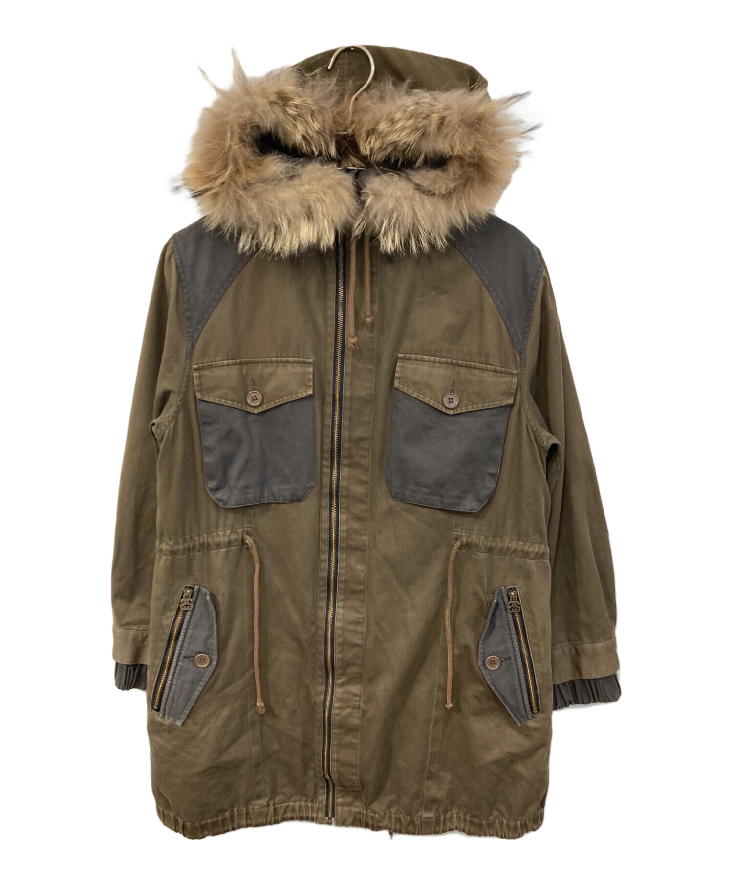 中古・古着通販】stussy (ステューシー) モッズコート ブラウン サイズ