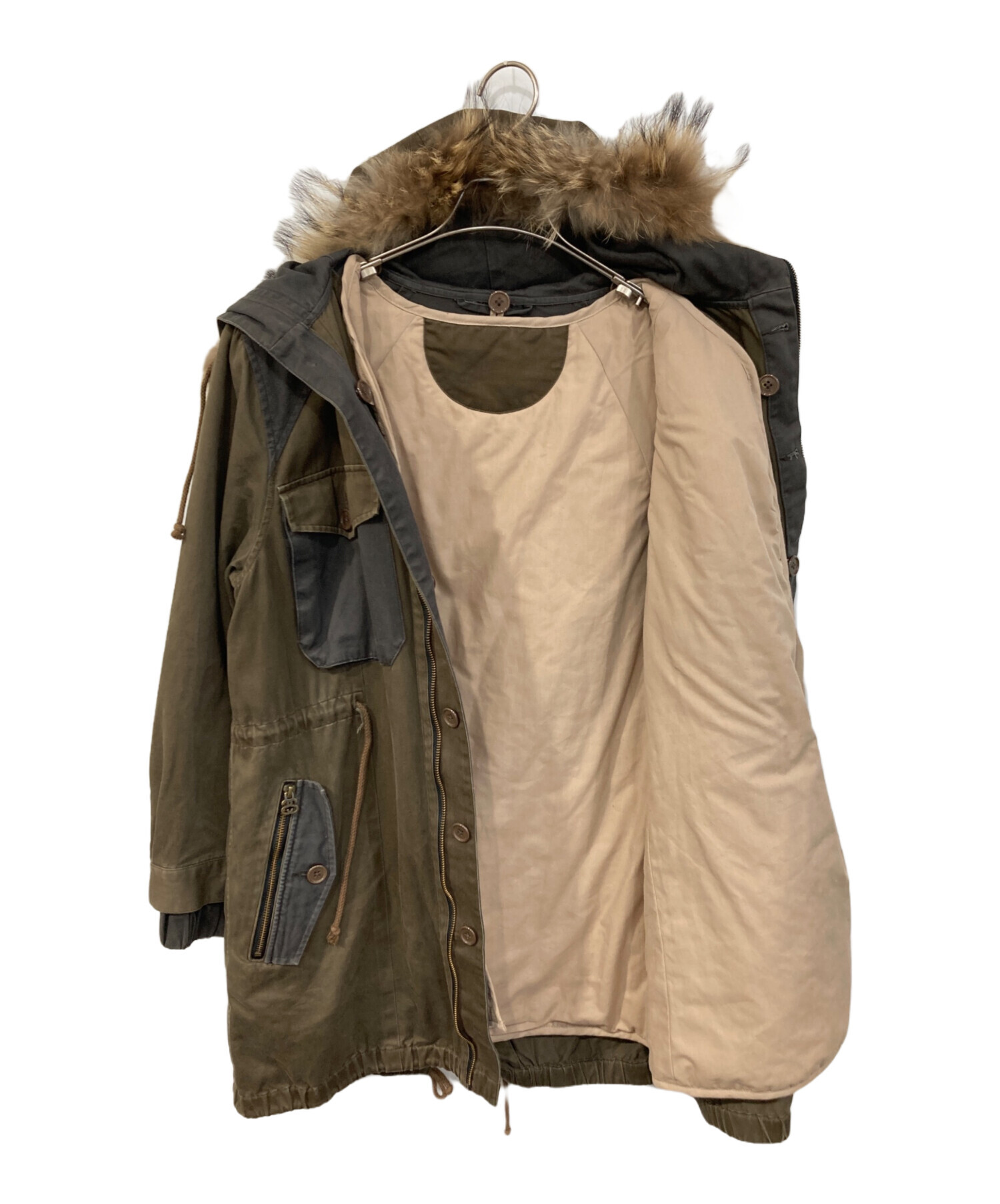 中古・古着通販】stussy (ステューシー) モッズコート ブラウン サイズ