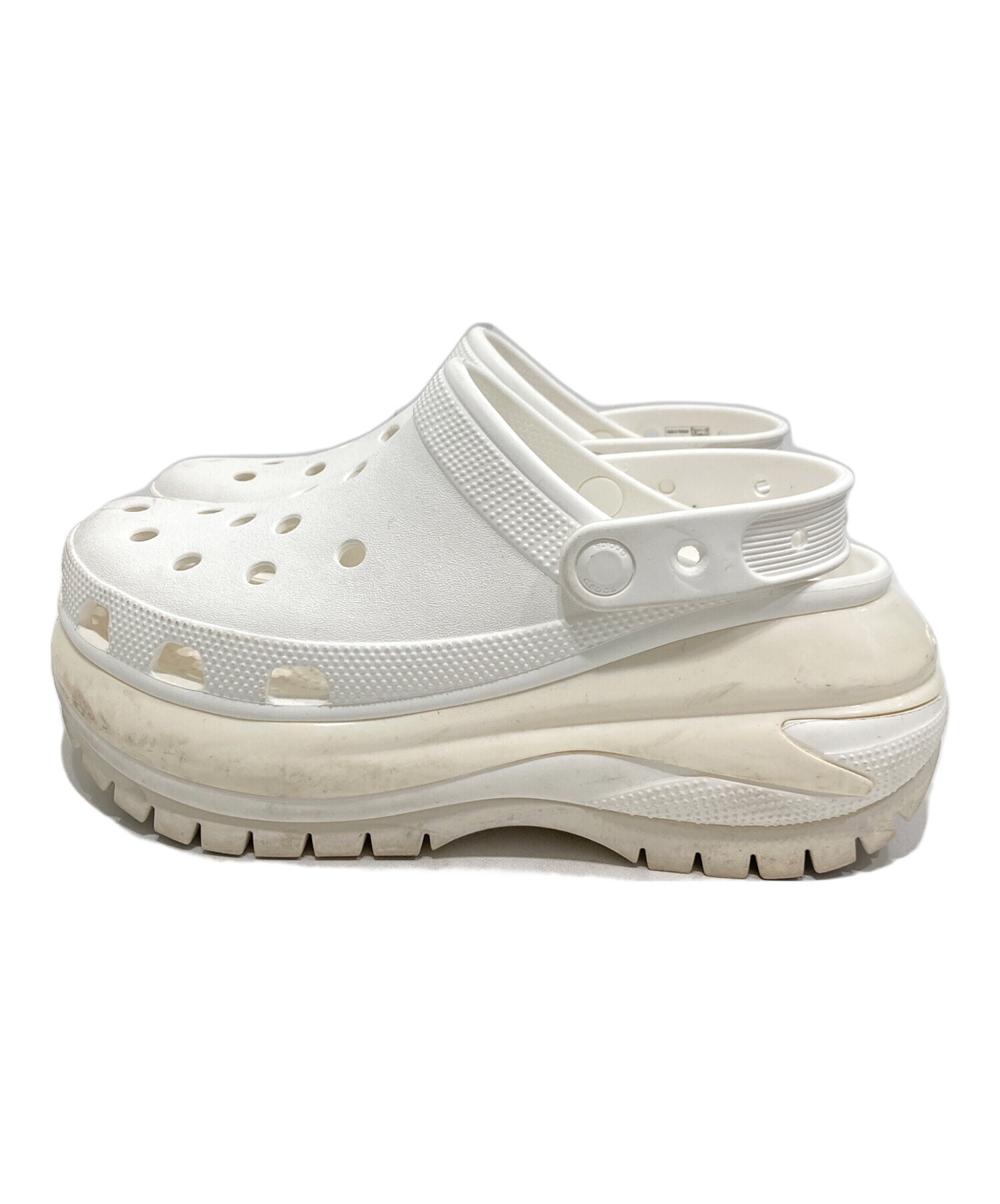 中古・古着通販】crocs (クロックス) メガクラッシュクロッグ ホワイト