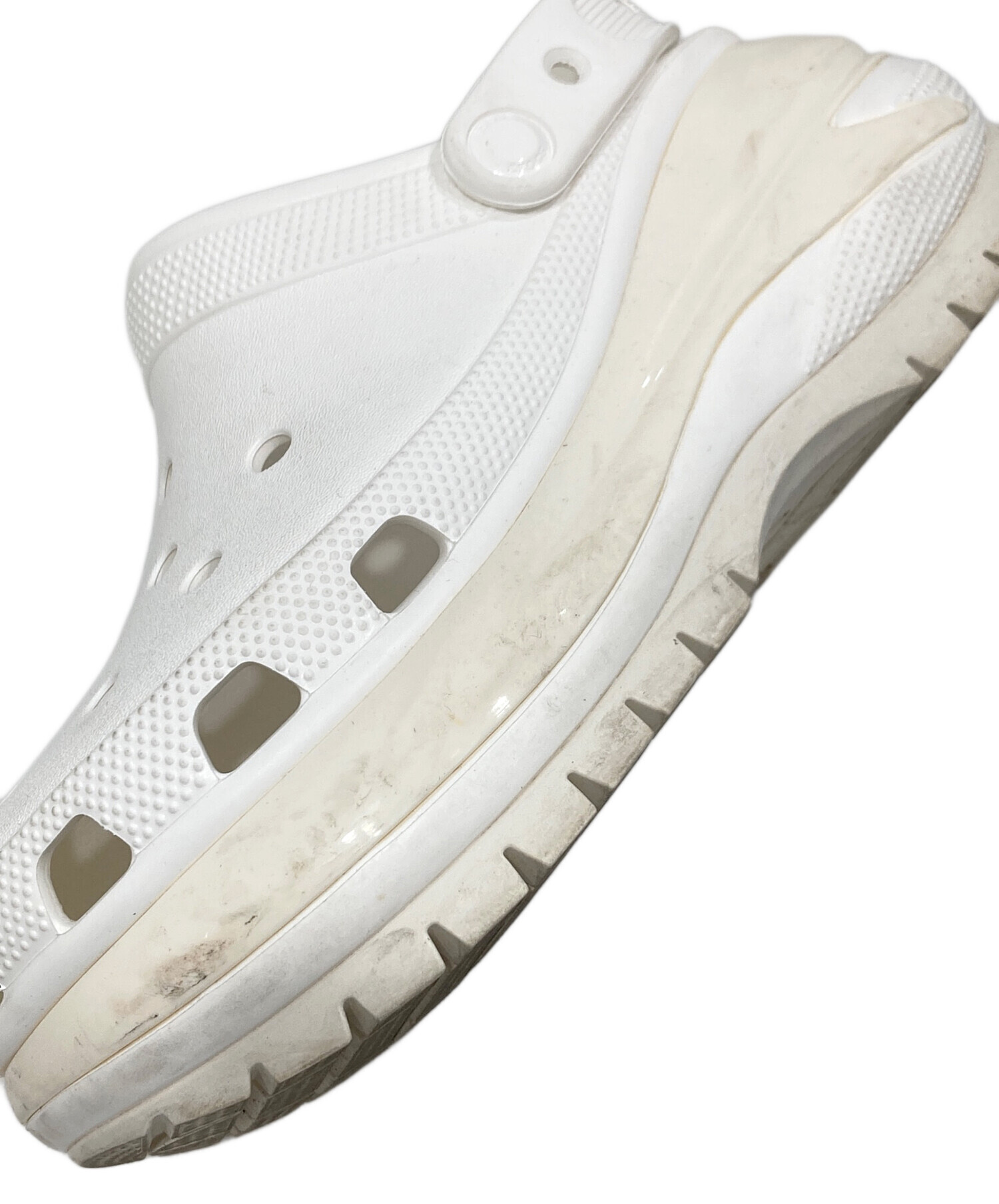 メガクラッシュcrocs ホワイト！ 美品 中古・古着通販】crocs (クロックス) メガクラッシュクロッグ ホワイト