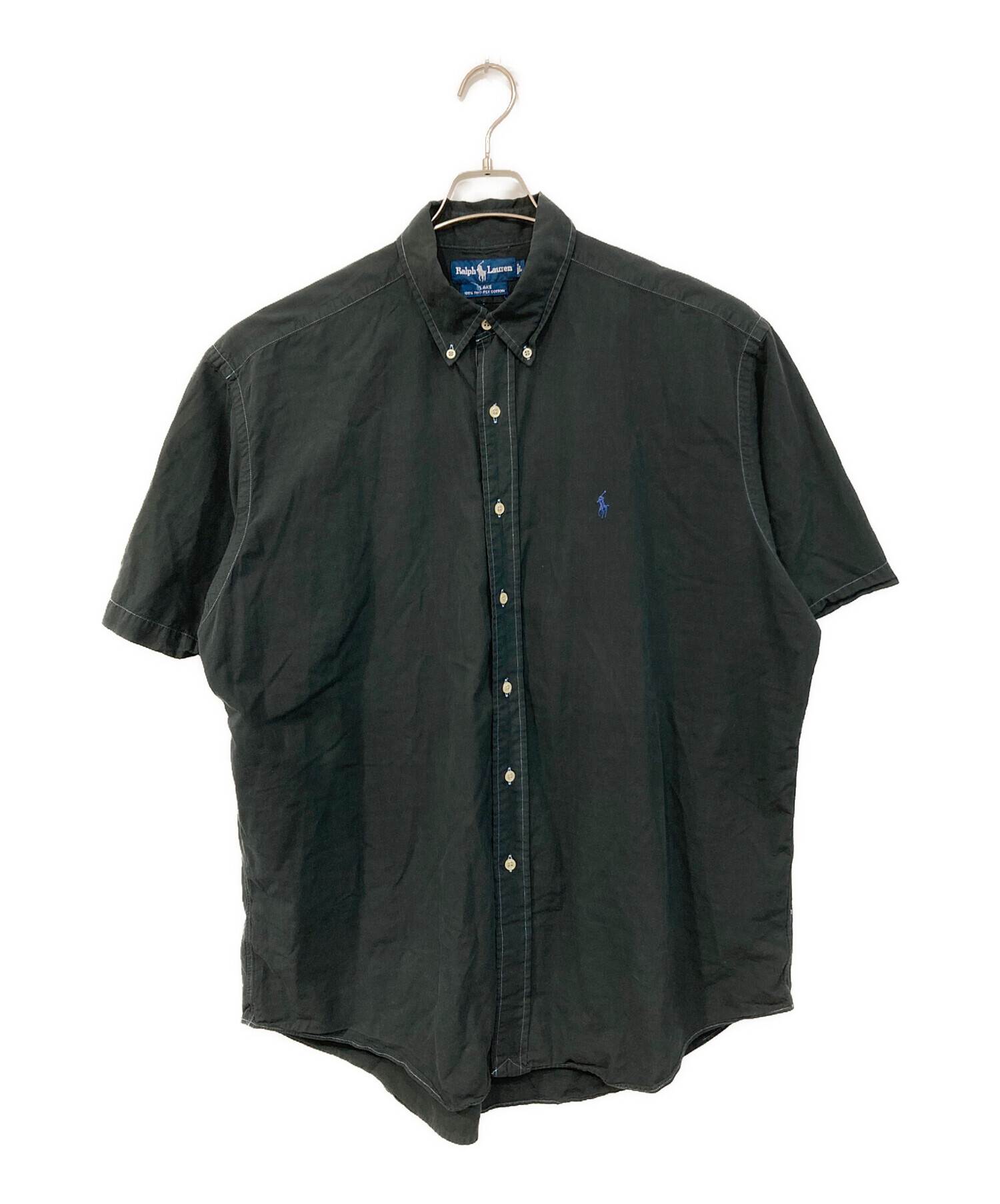 Ralph Lauren 半袖ボタンダウンシャツ ブラック 中古・古着通販】RALPH LAUREN (ラルフローレン) 半袖ボタンダウン