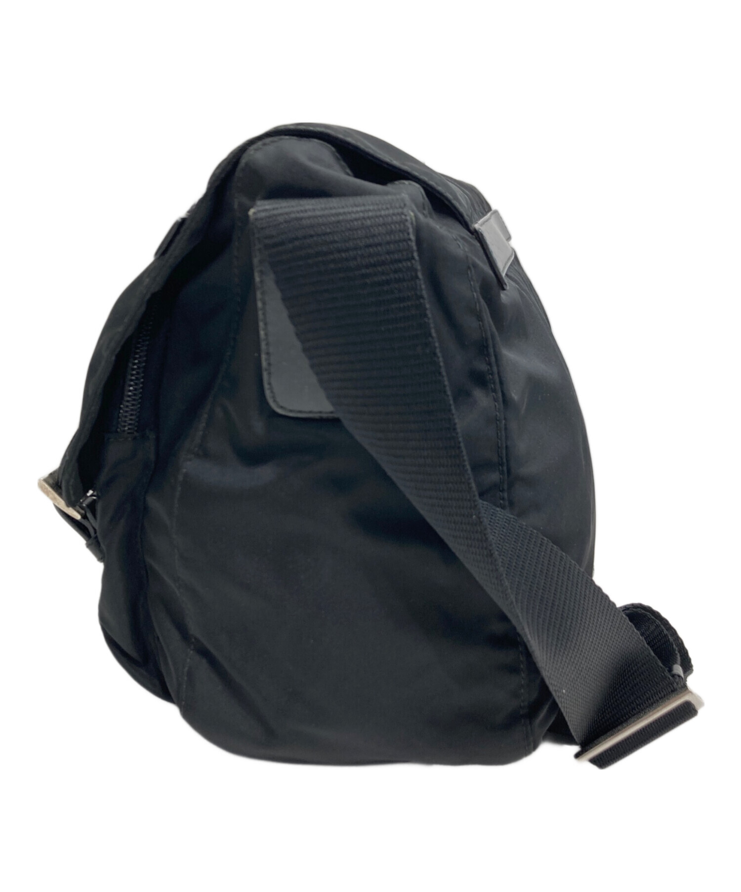中古・古着通販】PRADA (プラダ) ナイロンショルダーバッグ ブラック