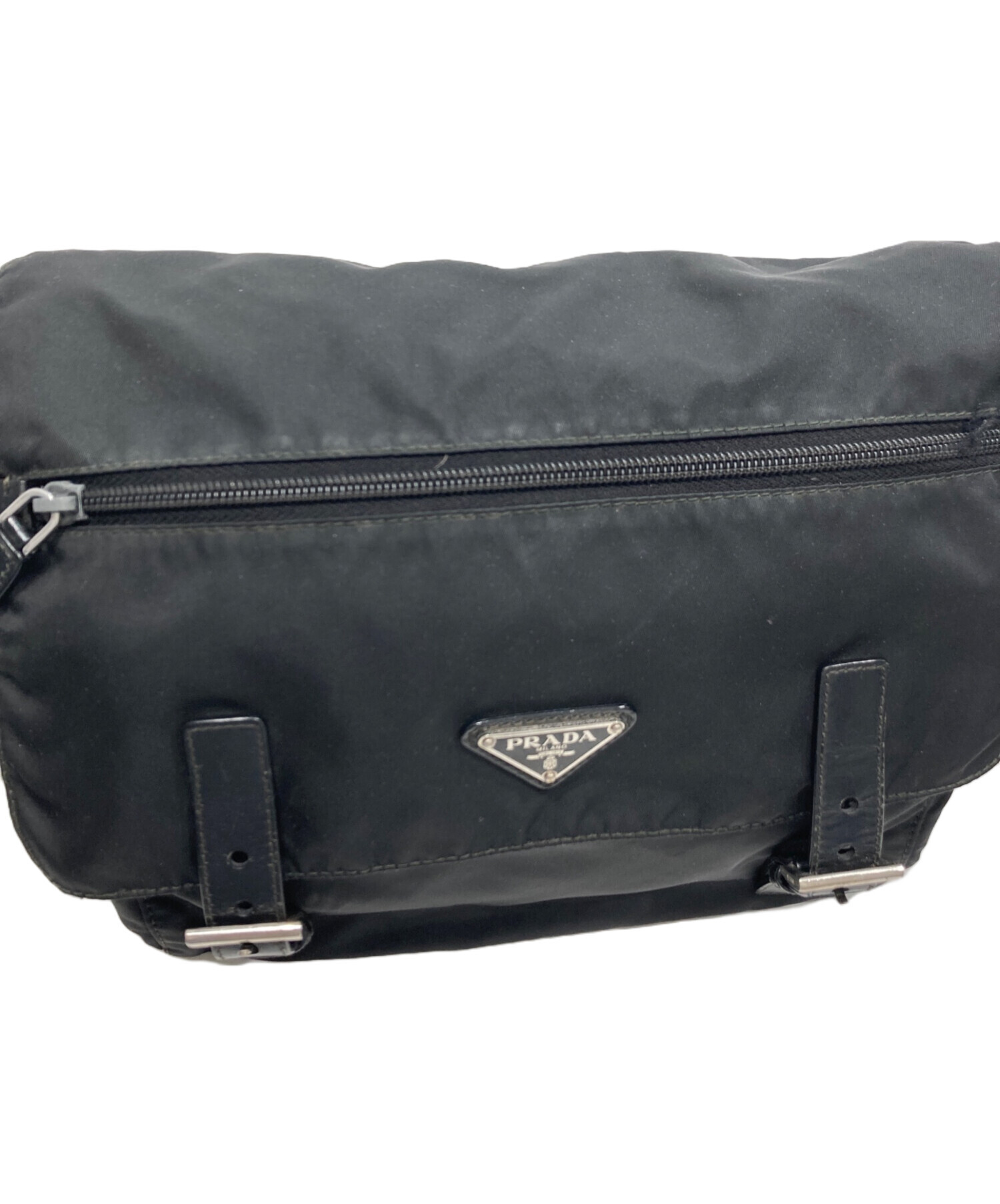中古・古着通販】PRADA (プラダ) ナイロンショルダーバッグ ブラック