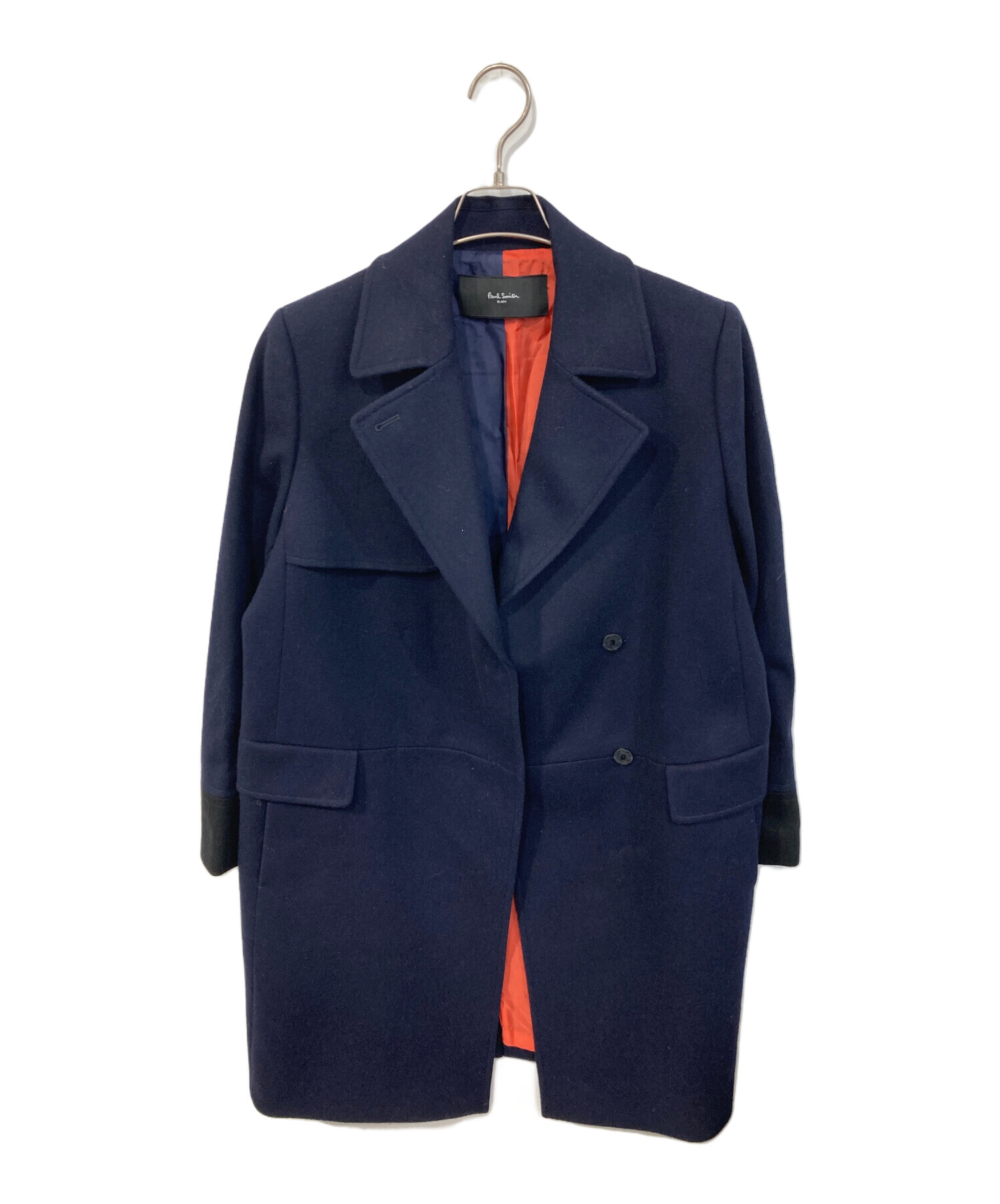 【美品】Paul Smith チェスターコート アンゴラ100% ダークネイビー 中古・古着通販】Paul Smith BLACK (ポールスミスブラック) コート