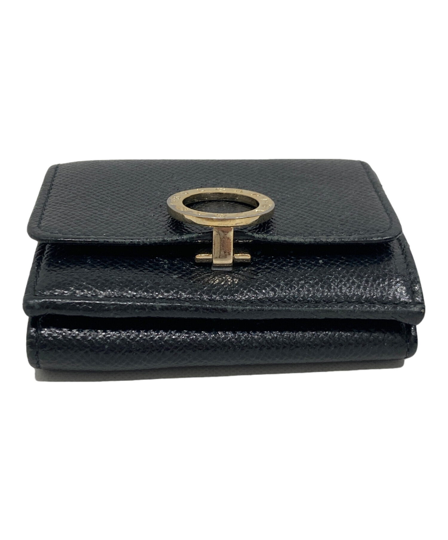 中古・古着通販】BVLGARI (ブルガリ) 3つ折り財布 ブラック｜ブランド
