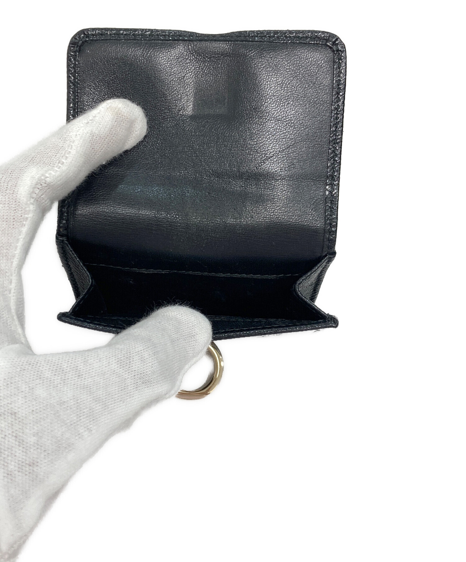中古・古着通販】BVLGARI (ブルガリ) 3つ折り財布 ブラック｜ブランド