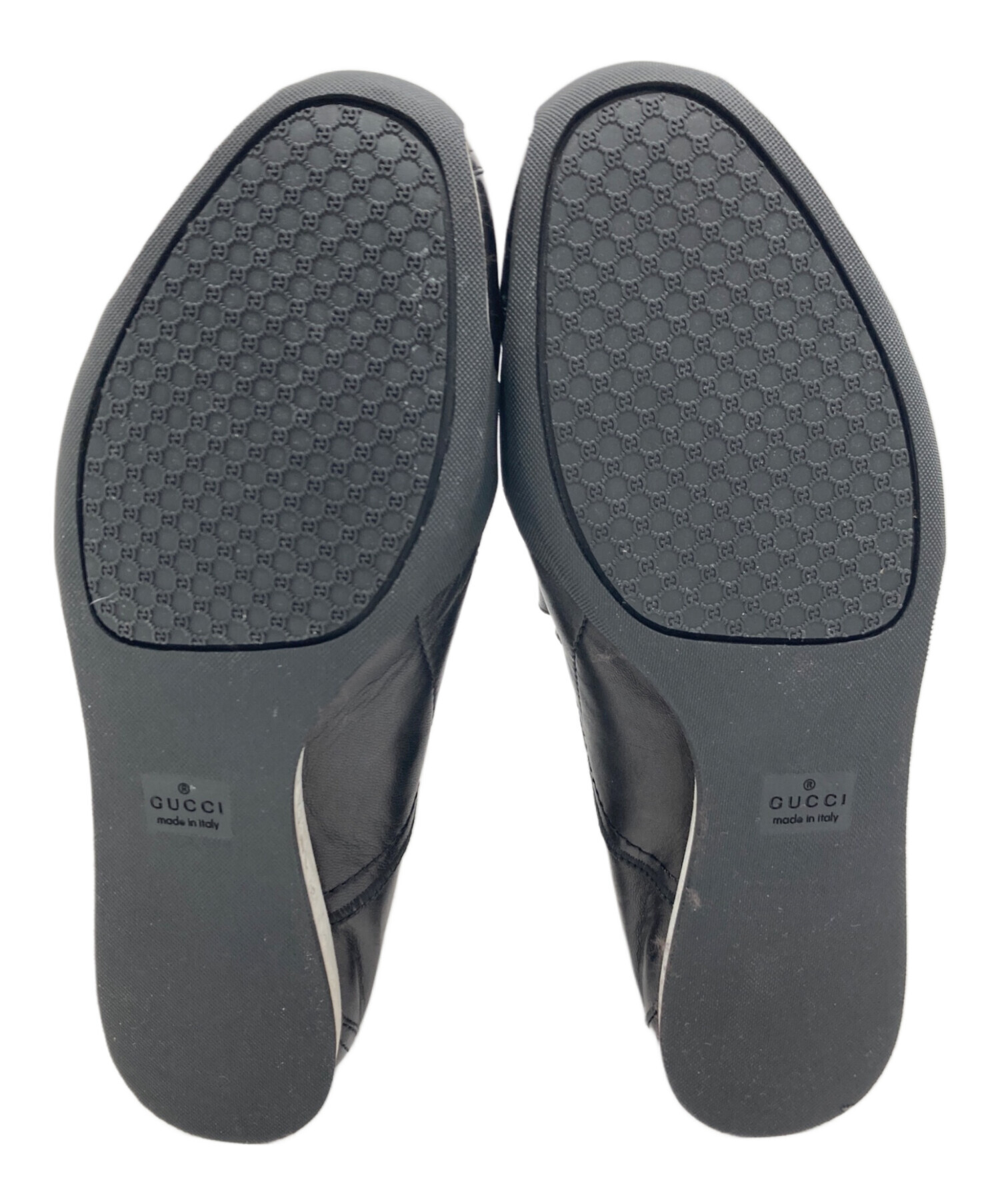 中古・古着通販】GUCCI (グッチ) レザーベルクロシューズ ブラック