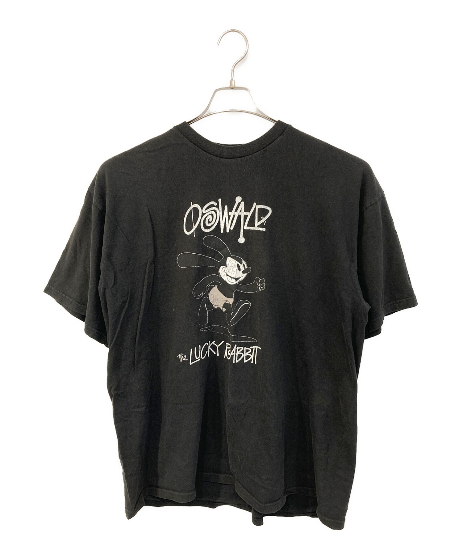 Stussy Oswald the Lucky Rabbit Tシャツ ブラック 中古・古着通販】stussy (ステューシー) OSWALDプリントTシャツ