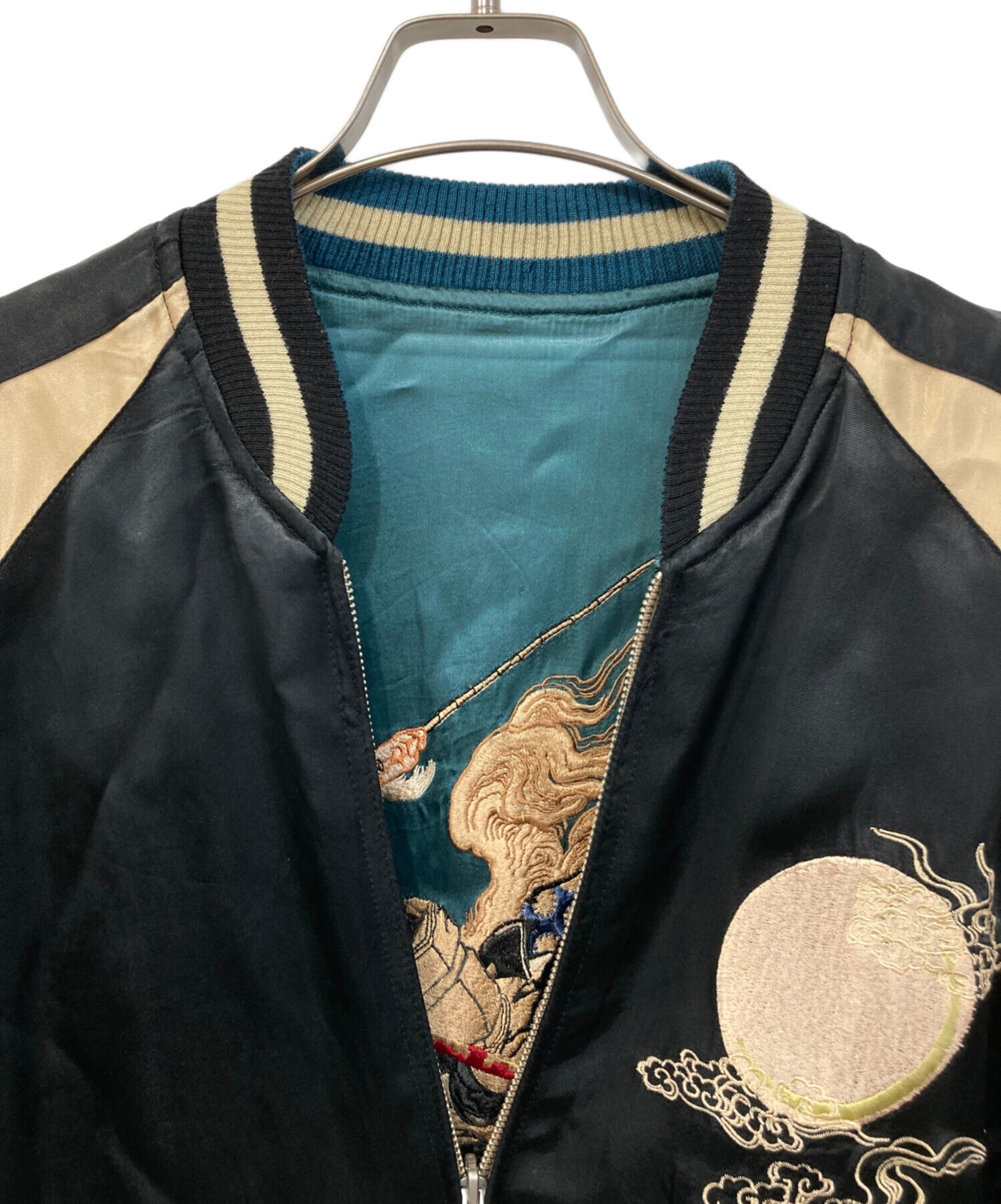 さ*か様 百花繚乱 金色 刺繍スカジャン Lサイズ 中古・古着通販】百花繚乱 (ヒャッカリョウラン) リバーシブル